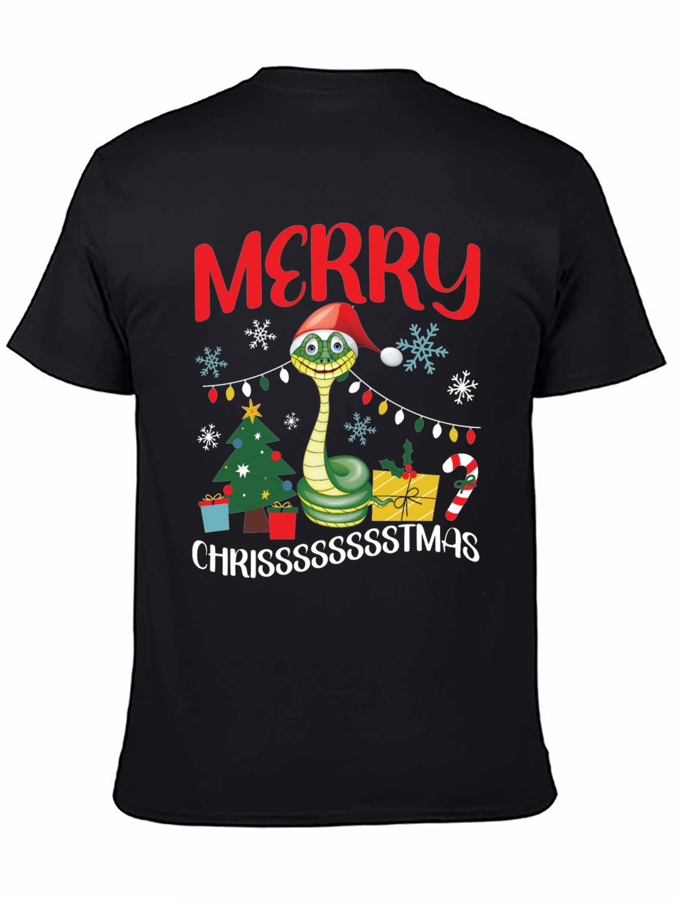 Merry Chrissstmas Snake T-Shirt - Holiday Gift