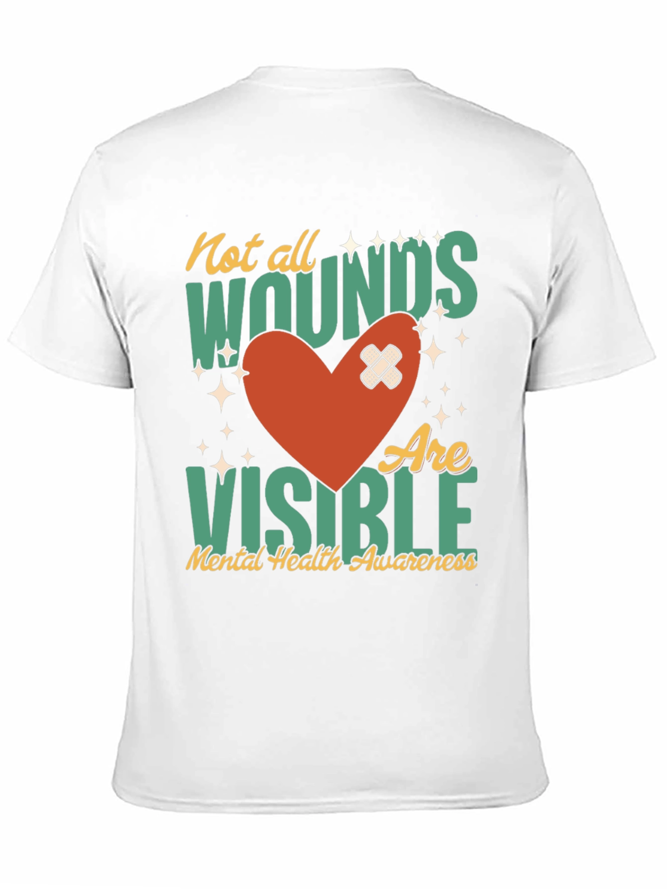 Mental Health Awareness T-Shirt - Not All Wounds Visible