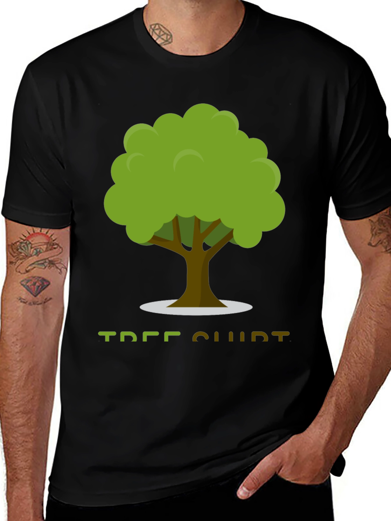 Tree Club Graphic T-Shirt - Black Cotton Tee