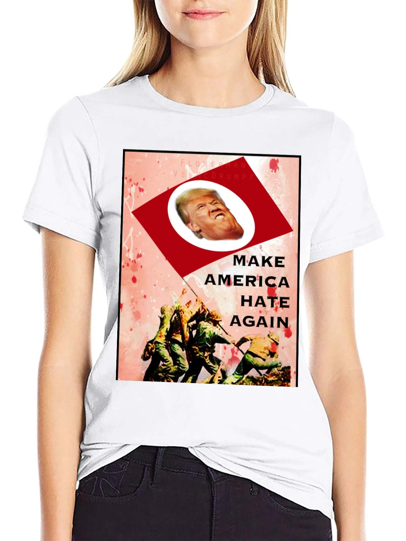 Satirical Trump Graphic Tee - Make America Hate Again