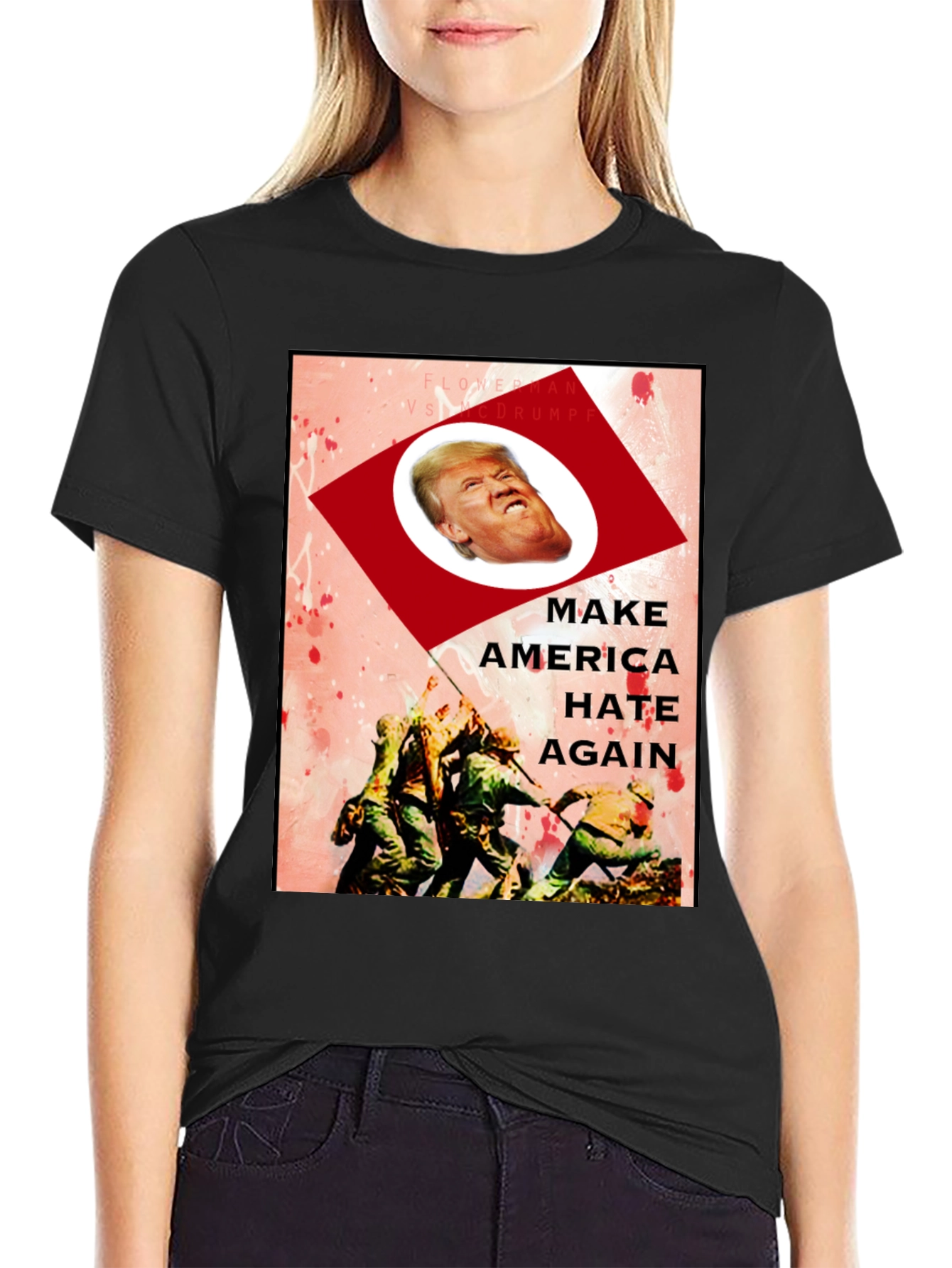Satirical Trump Graphic Tee - Make America Hate Again