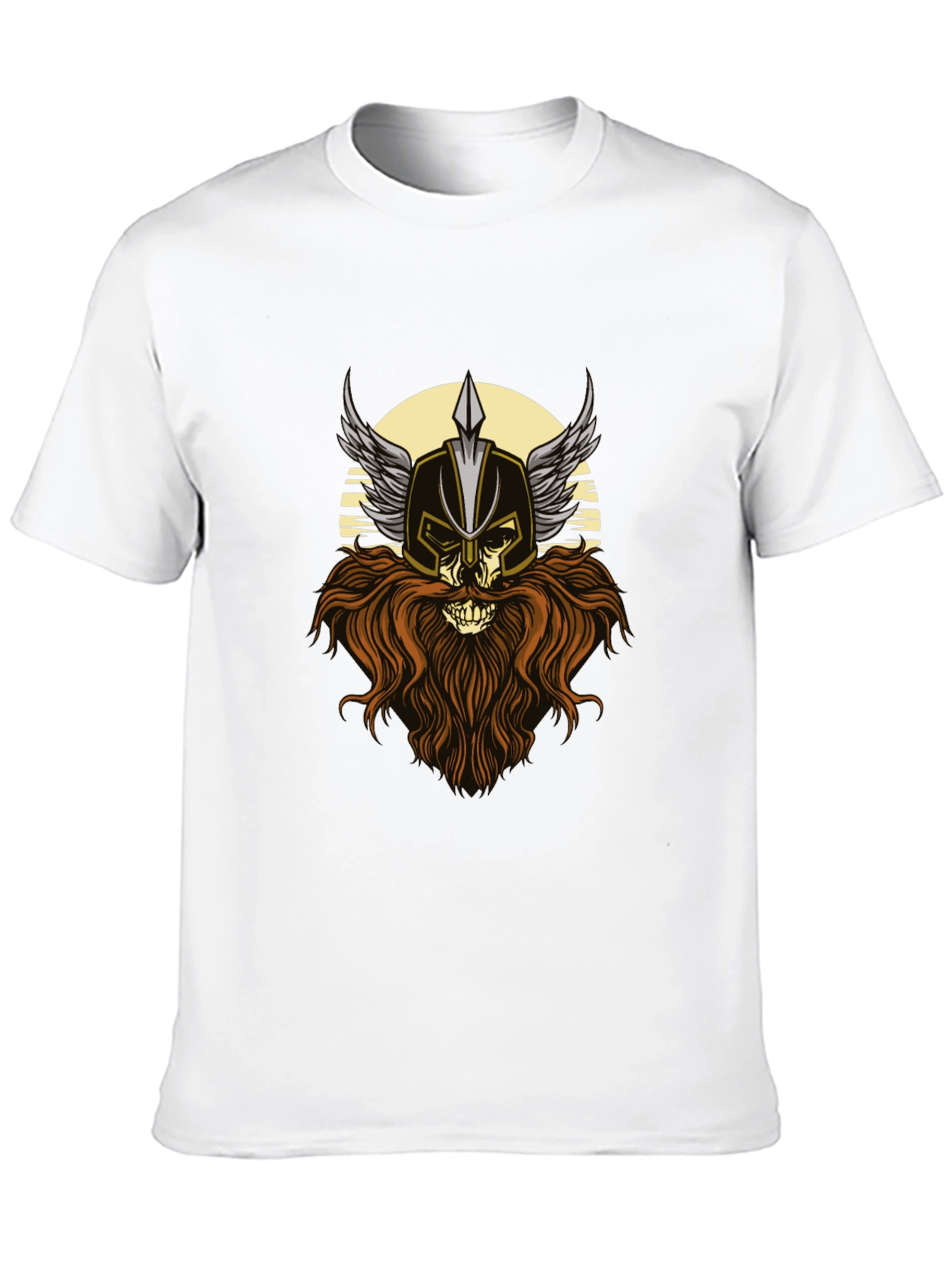 Viking Skull Graphic Tee - Black
