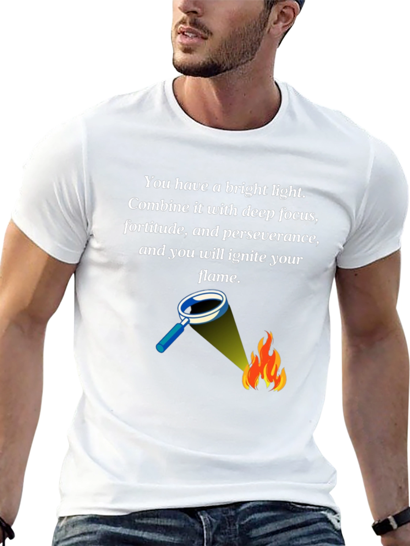 Bright Light Flame T-Shirt - Inspirational Design
