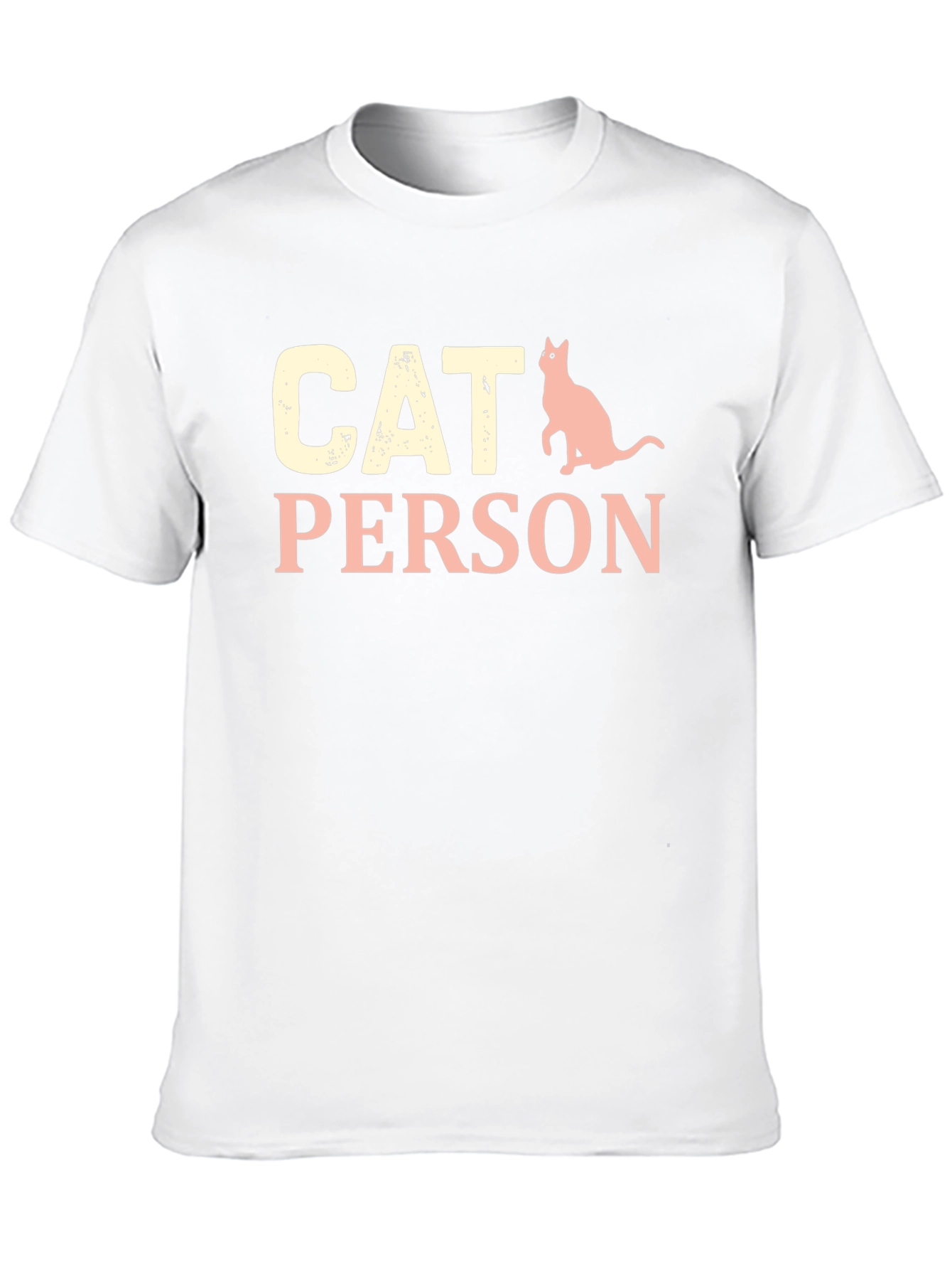 Cat Person Graphic Tee - Black Cotton T-Shirt
