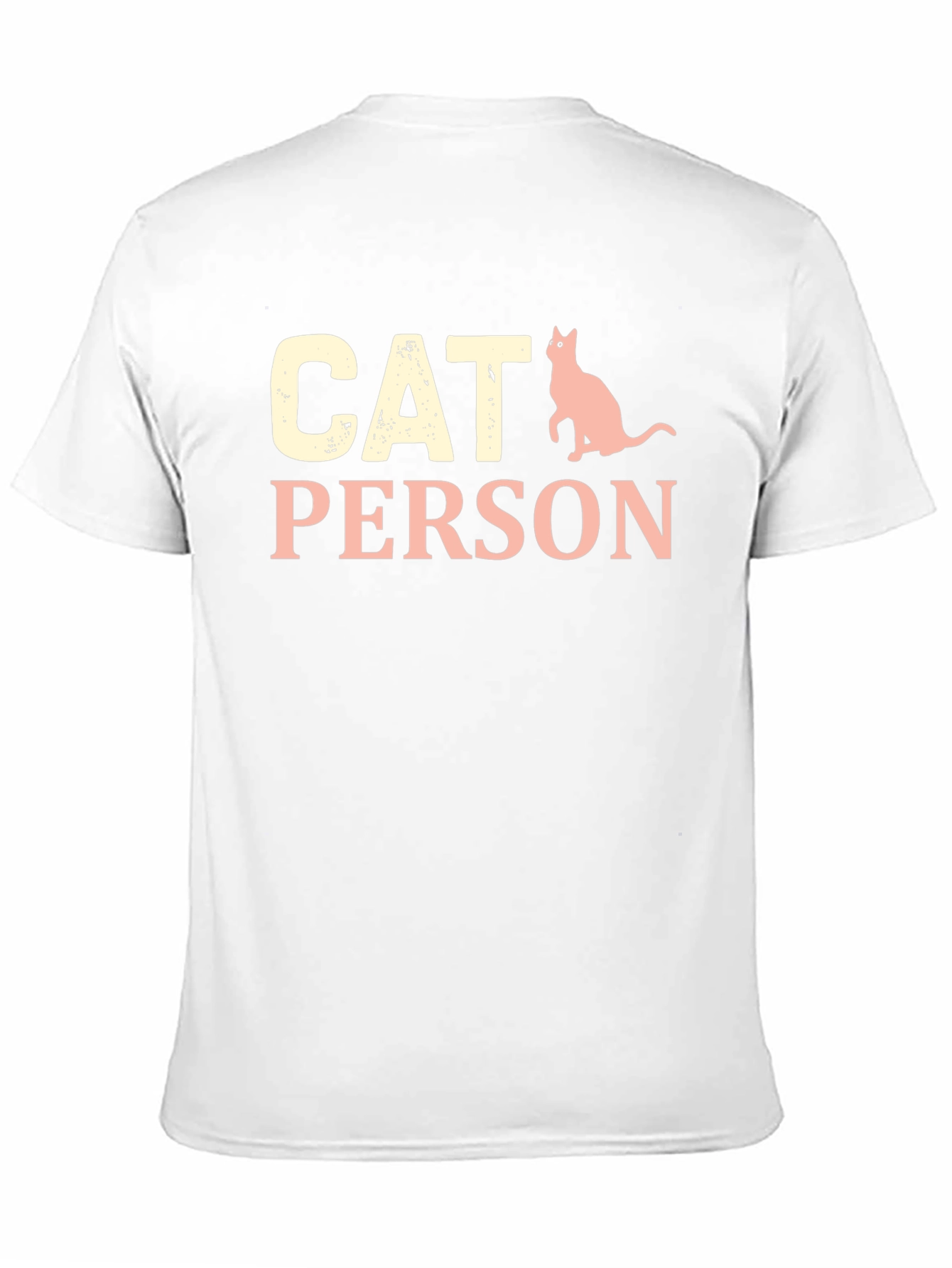 Cat Person Graphic Tee - Black Cotton T-Shirt