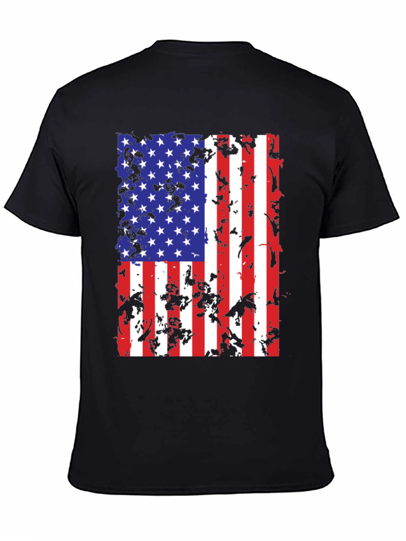 Distressed American Flag Graphic T-Shirt