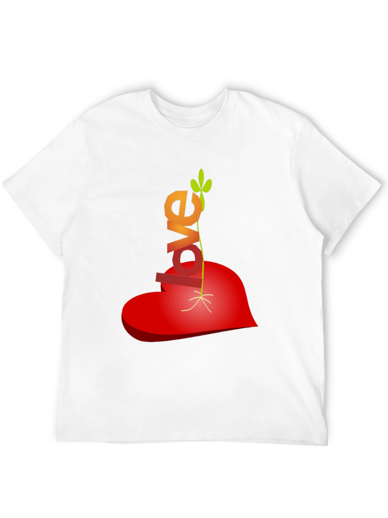 Love Grows T-Shirt - Heart & Sprout Design