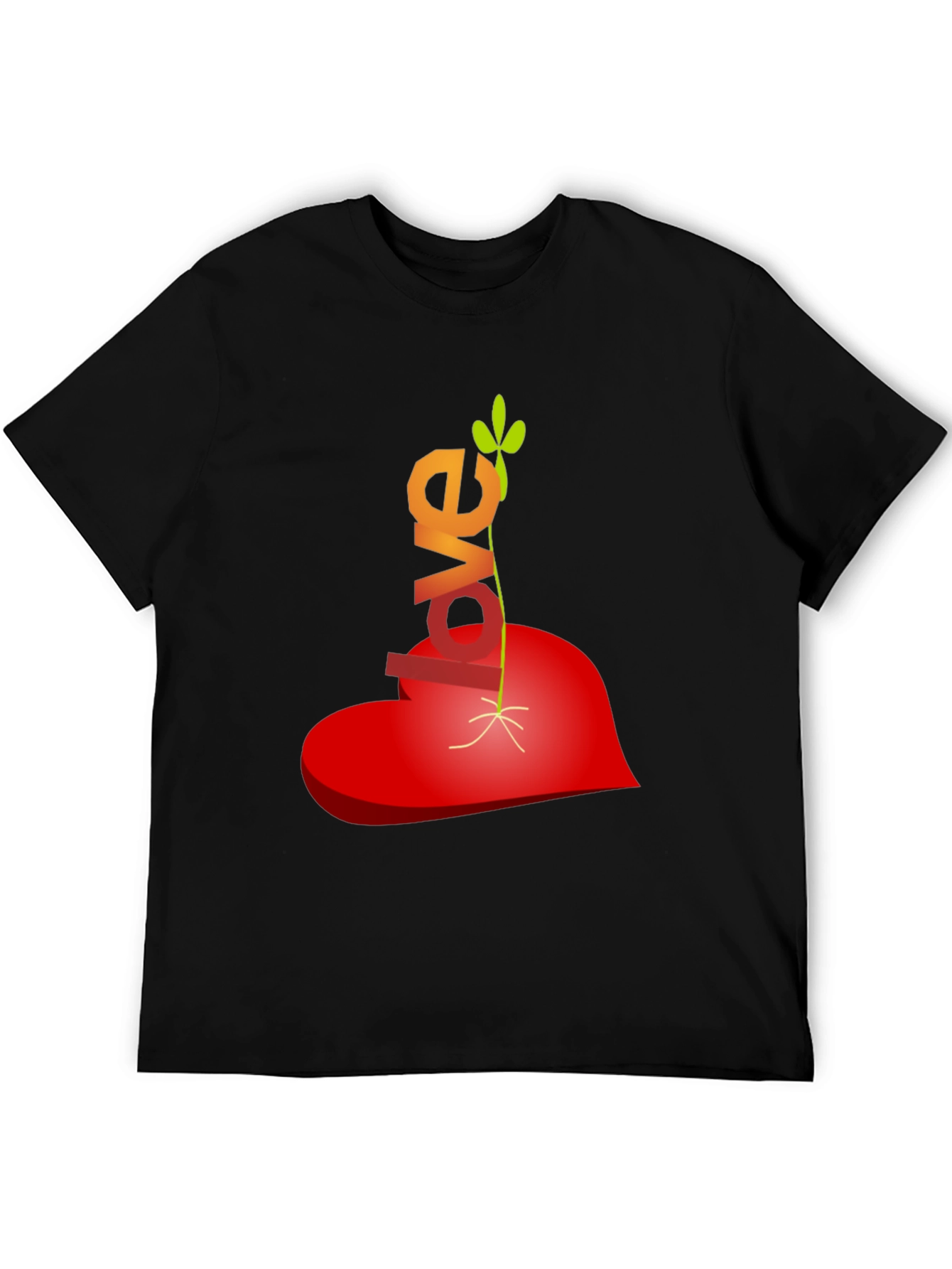Love Grows T-Shirt - Heart & Sprout Design