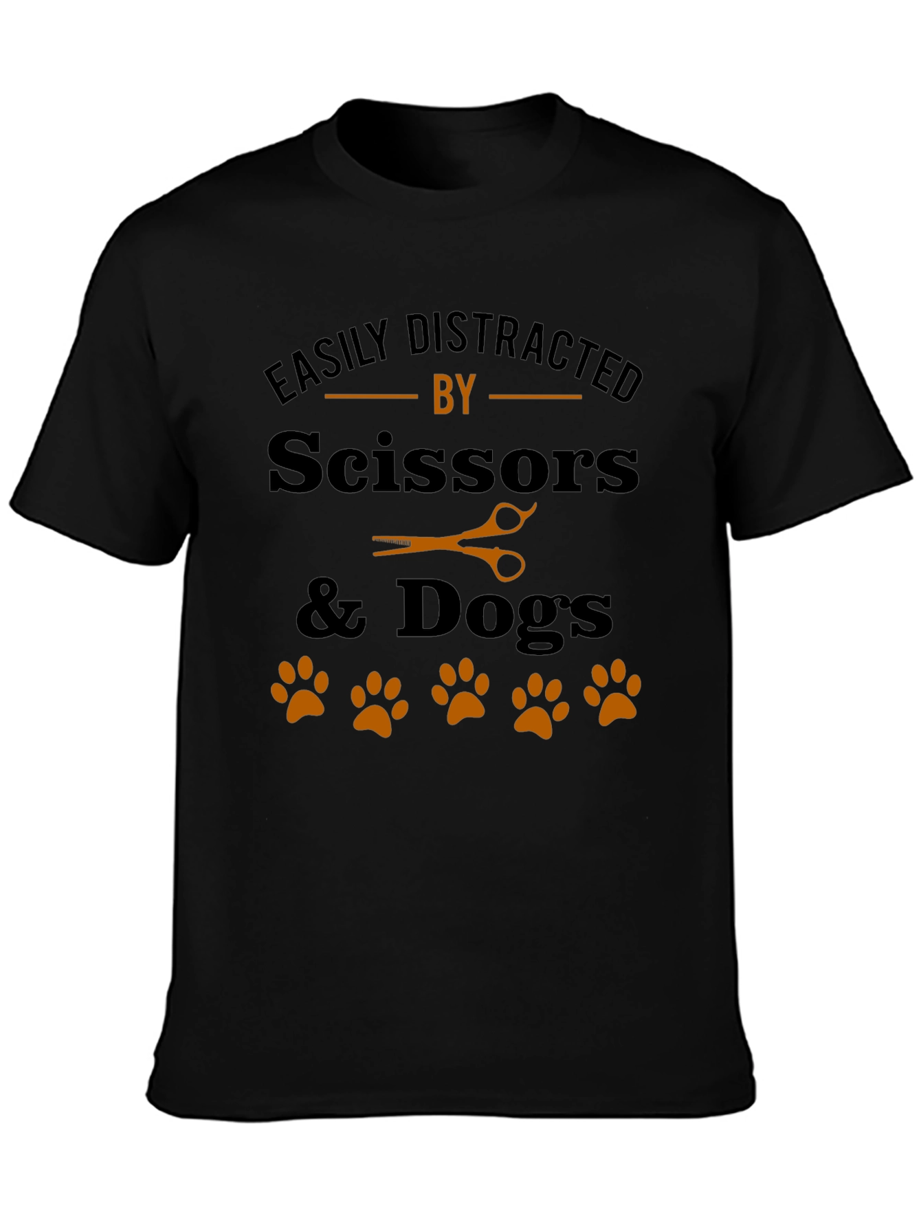 Easily Distracted By Scissors & Dogs T-Shirt
