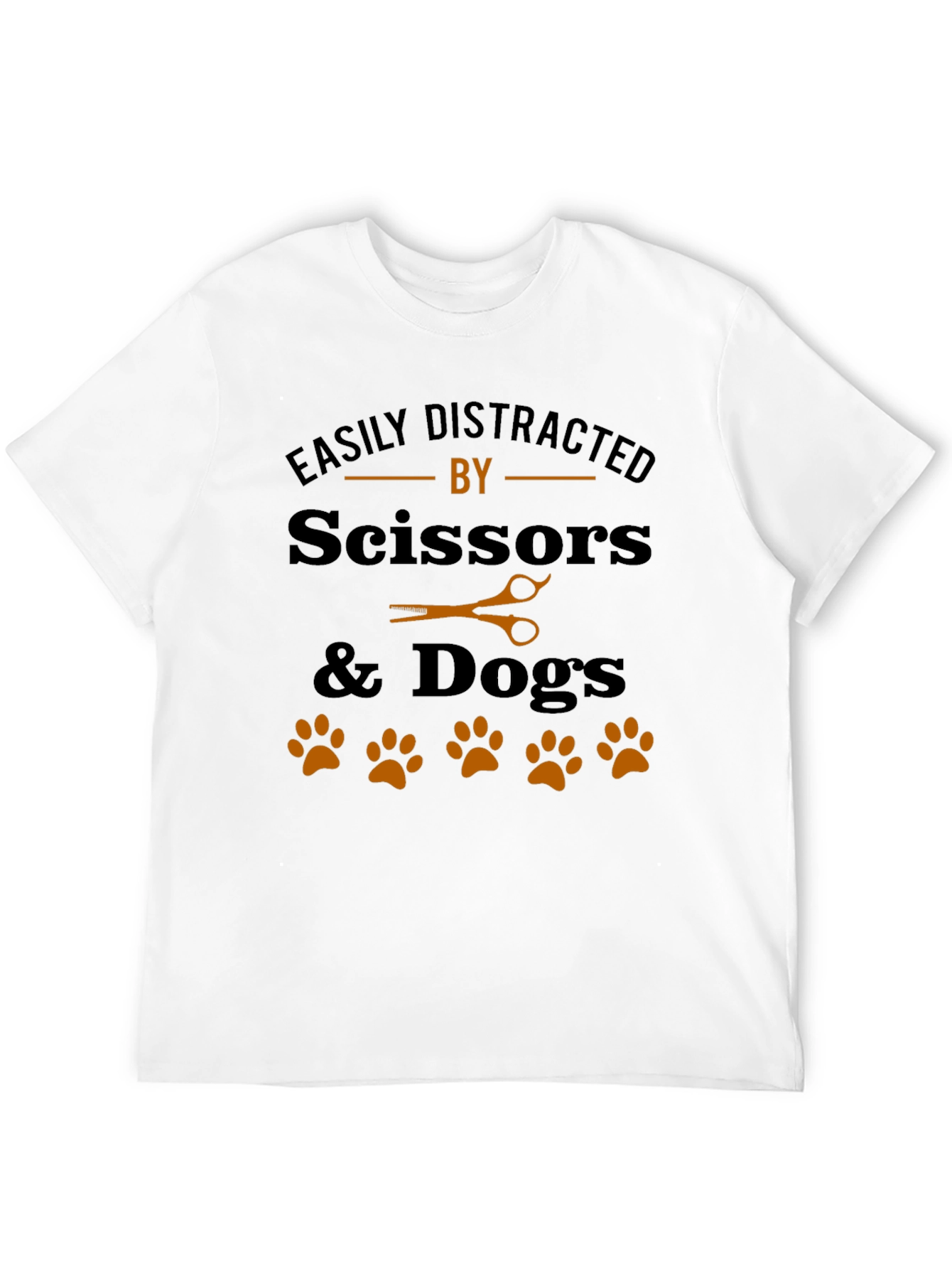 Easily Distracted By Scissors & Dogs T-Shirt