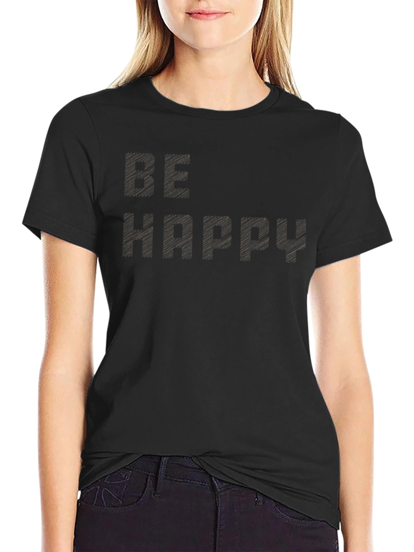Be Happy Graphic Tee - Casual Comfort