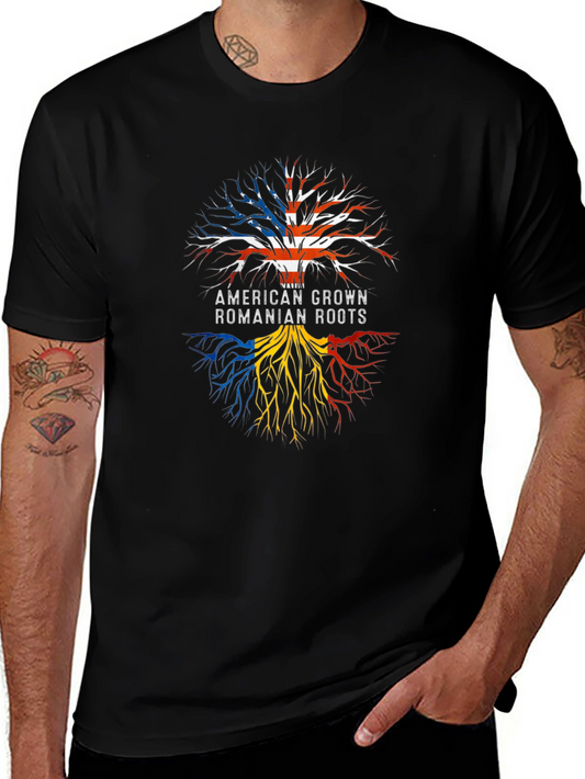 American Grown Romanian Roots Graphic T-Shirt