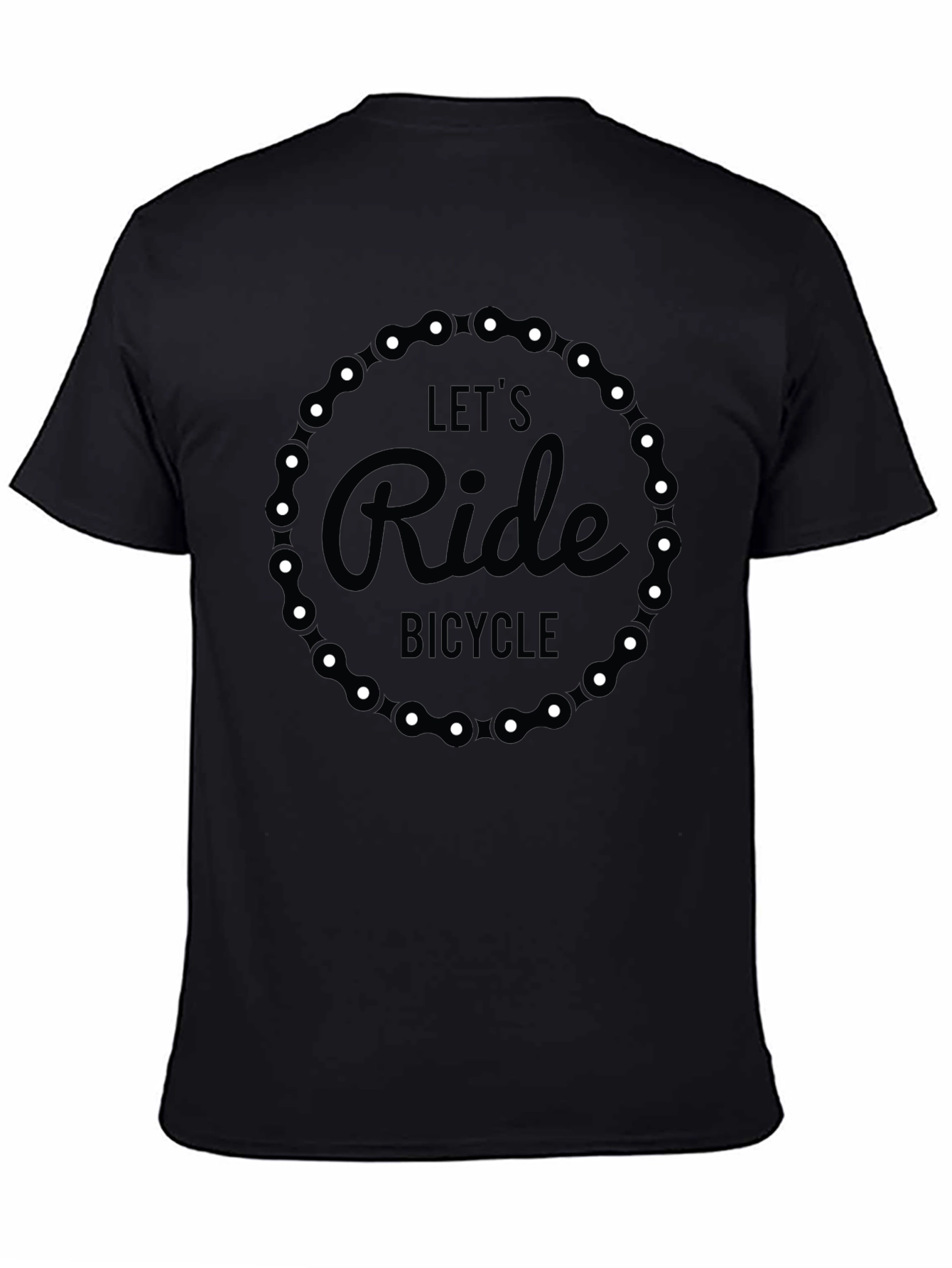 Lets Ride Bicycle T-Shirt - Black Graphic Tee