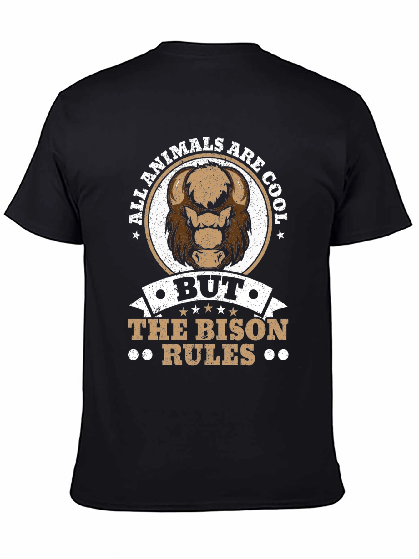 Bison Rules T-Shirt - Cool Animal Graphic Tee
