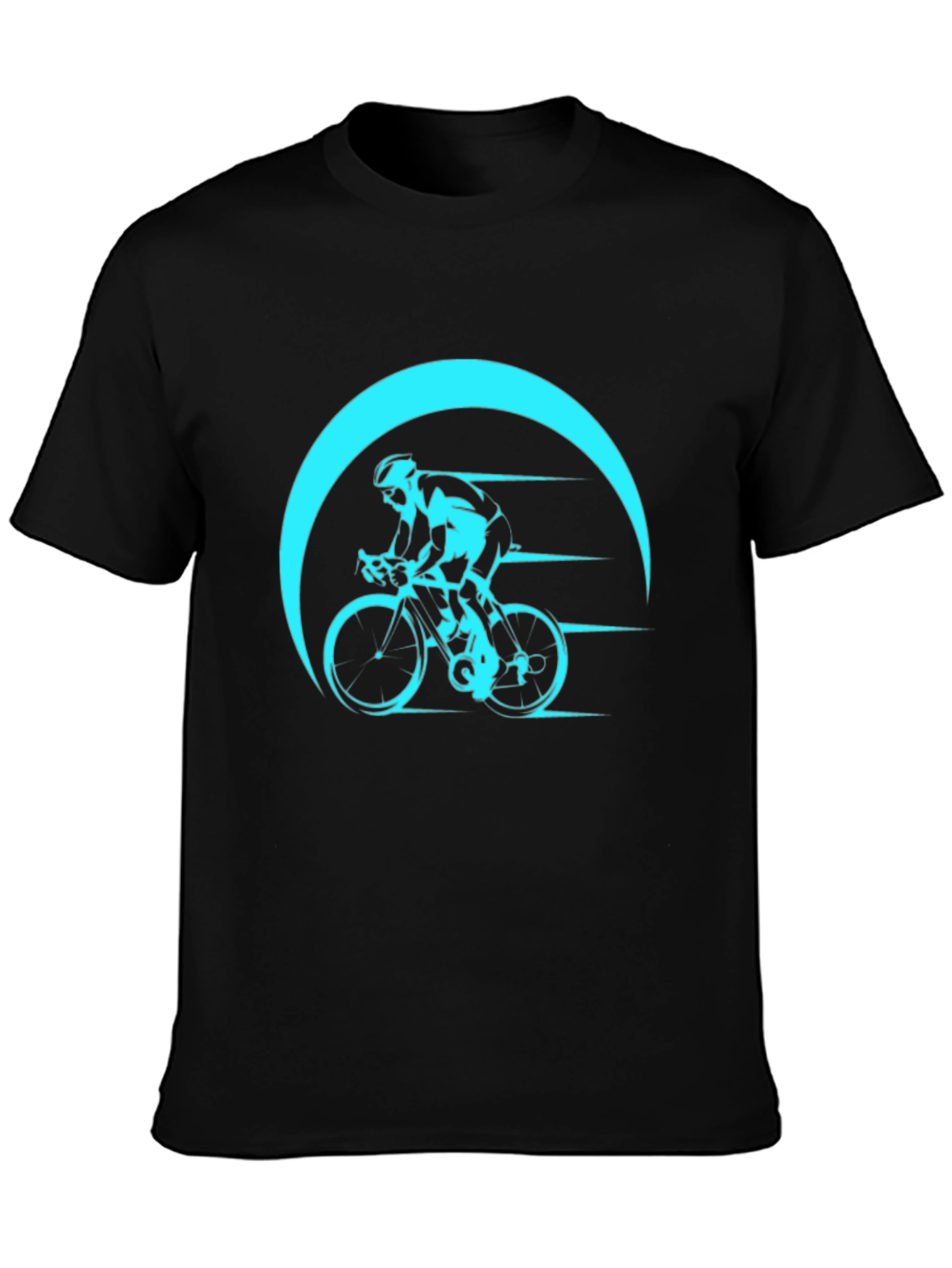Cycling Graphic T-Shirt - Black Bike Design
