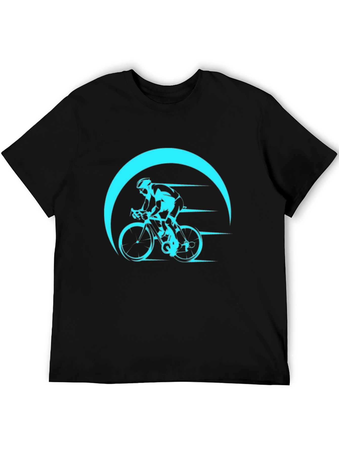 Cycling Graphic T-Shirt - Black Bike Design