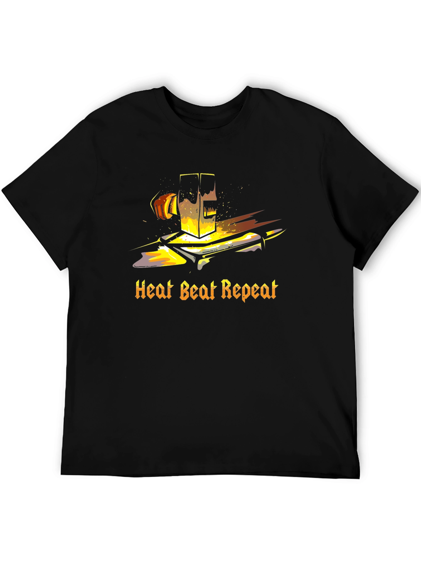Heat Beat Repeat Black T-Shirt