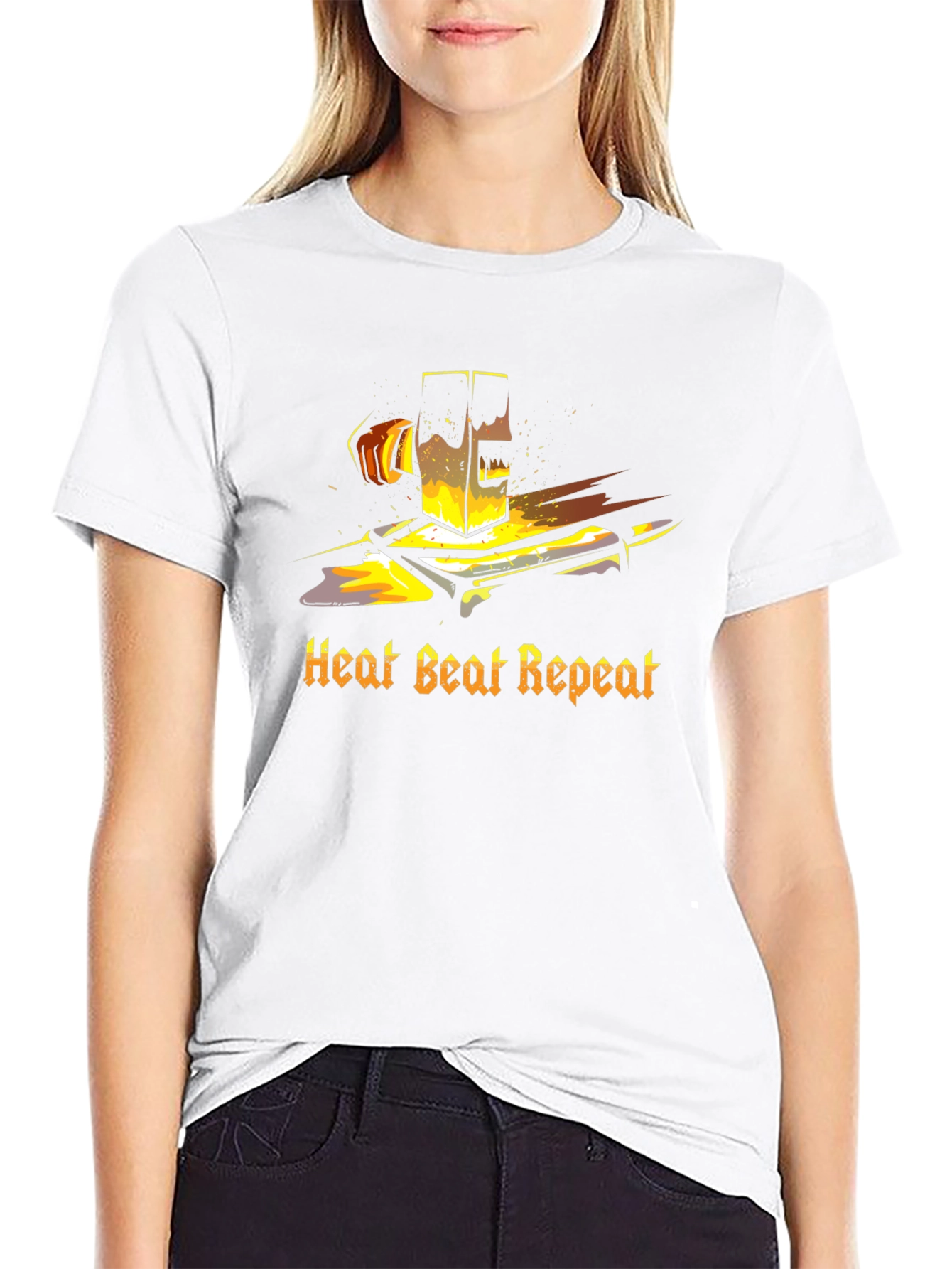 Heat Beat Repeat Black T-Shirt
