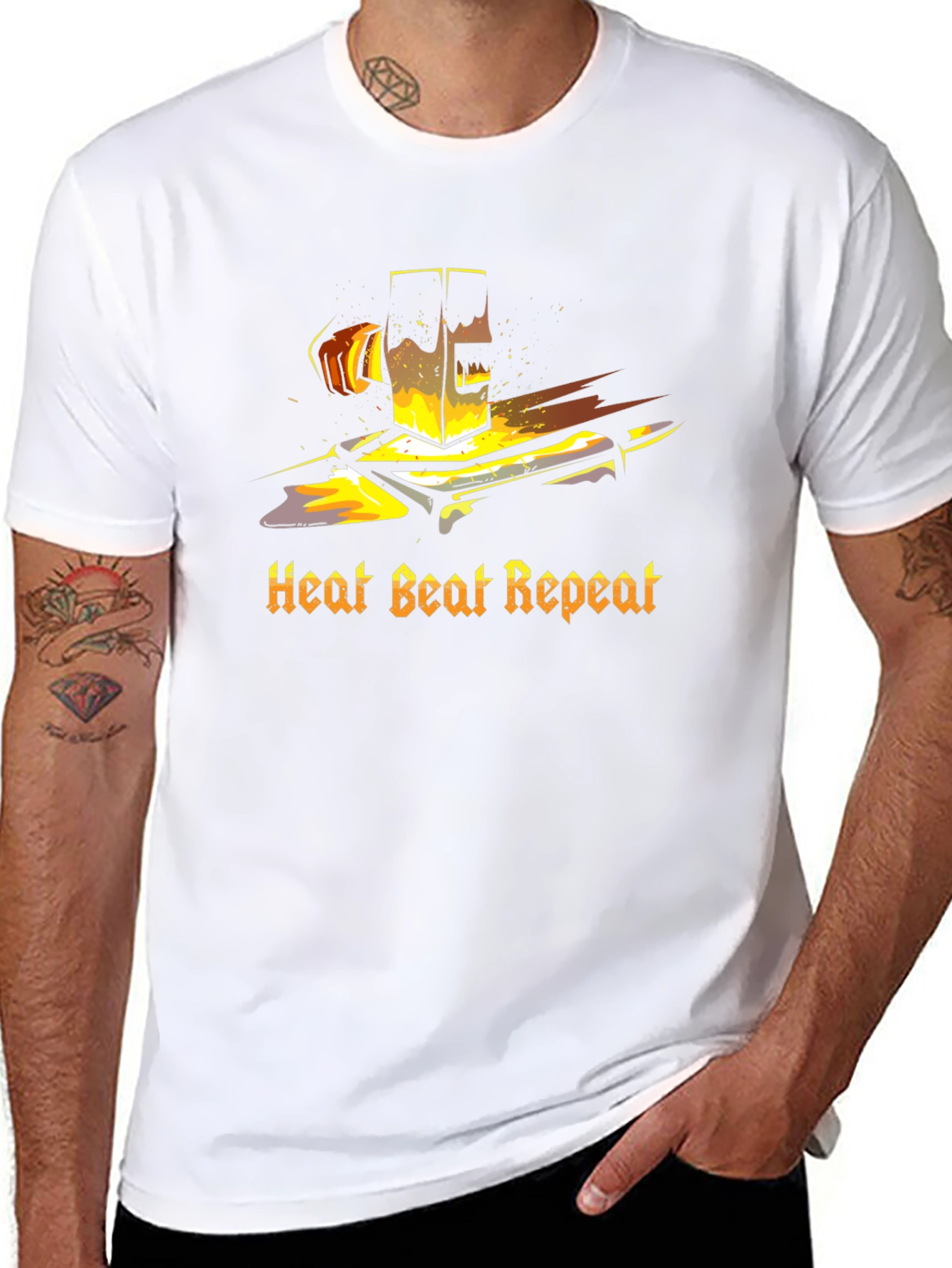 Heat Beat Repeat Black T-Shirt