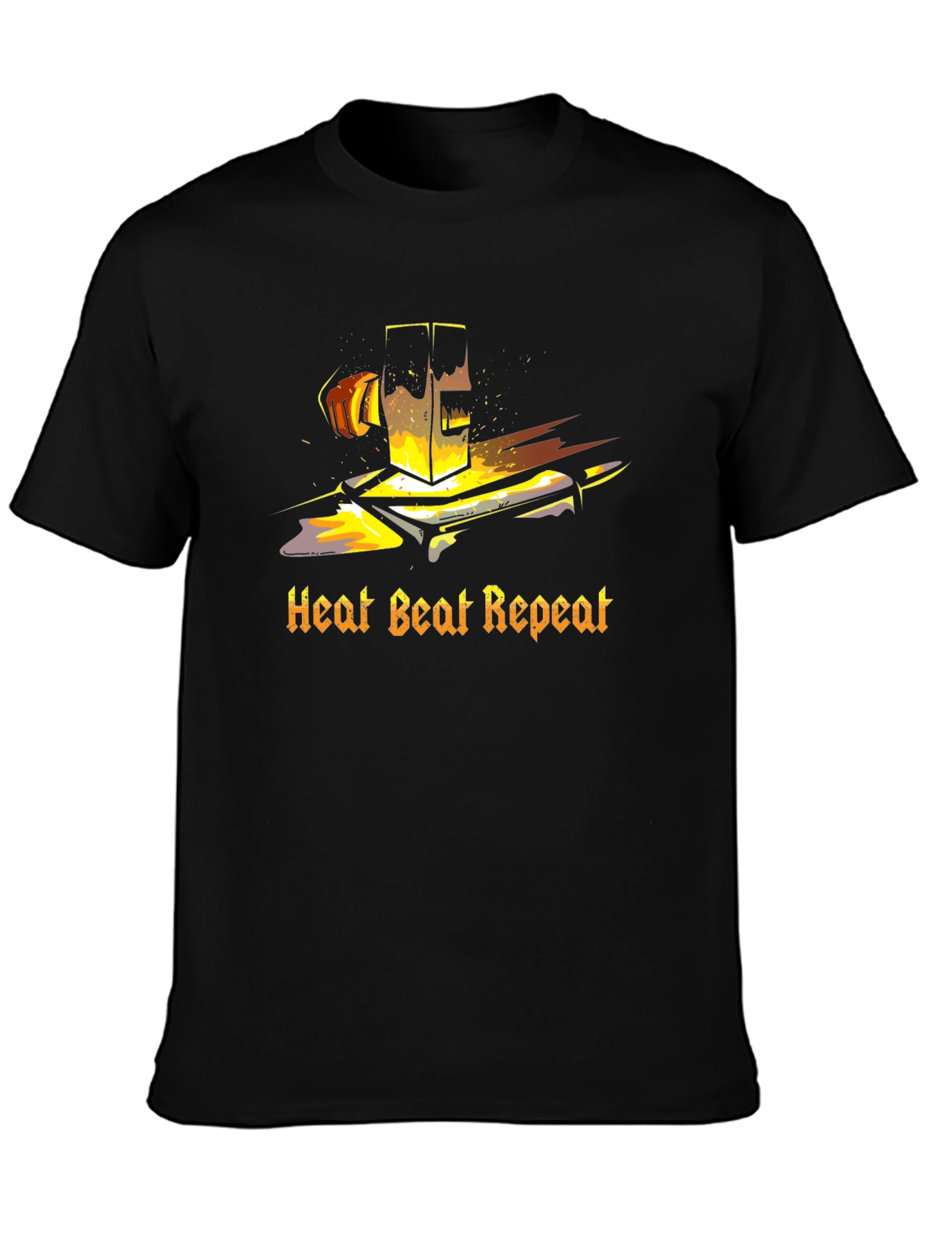Heat Beat Repeat Black T-Shirt