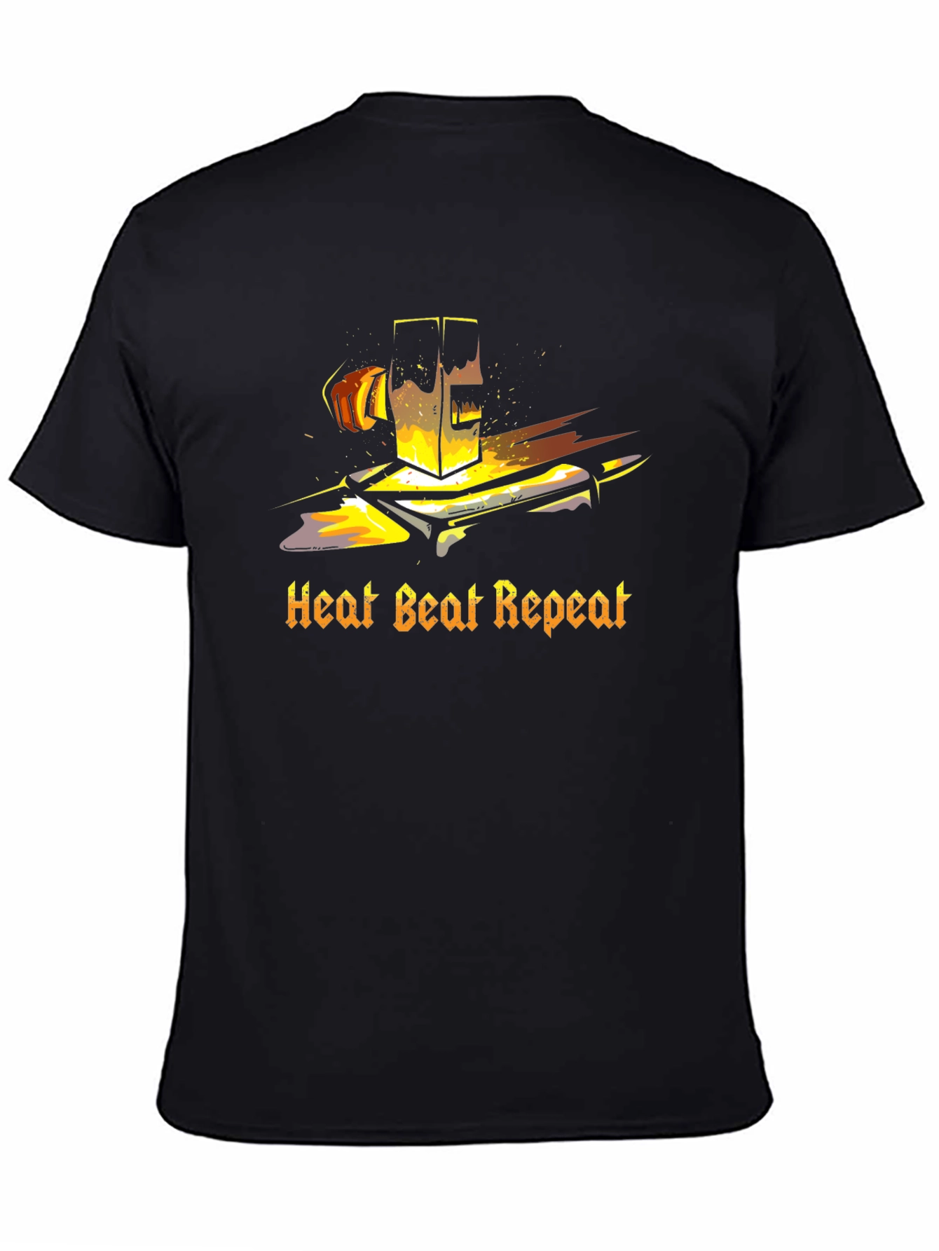 Heat Beat Repeat Black T-Shirt
