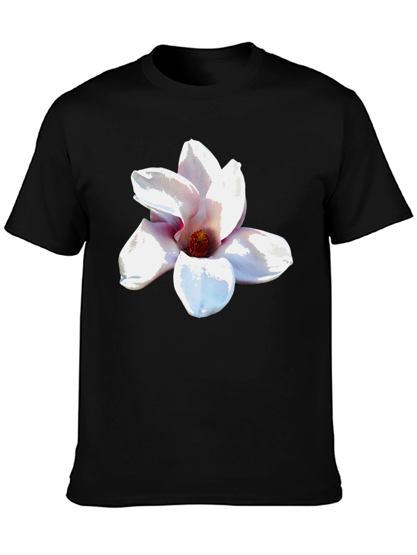 Magnolia Blossom Black T-Shirt