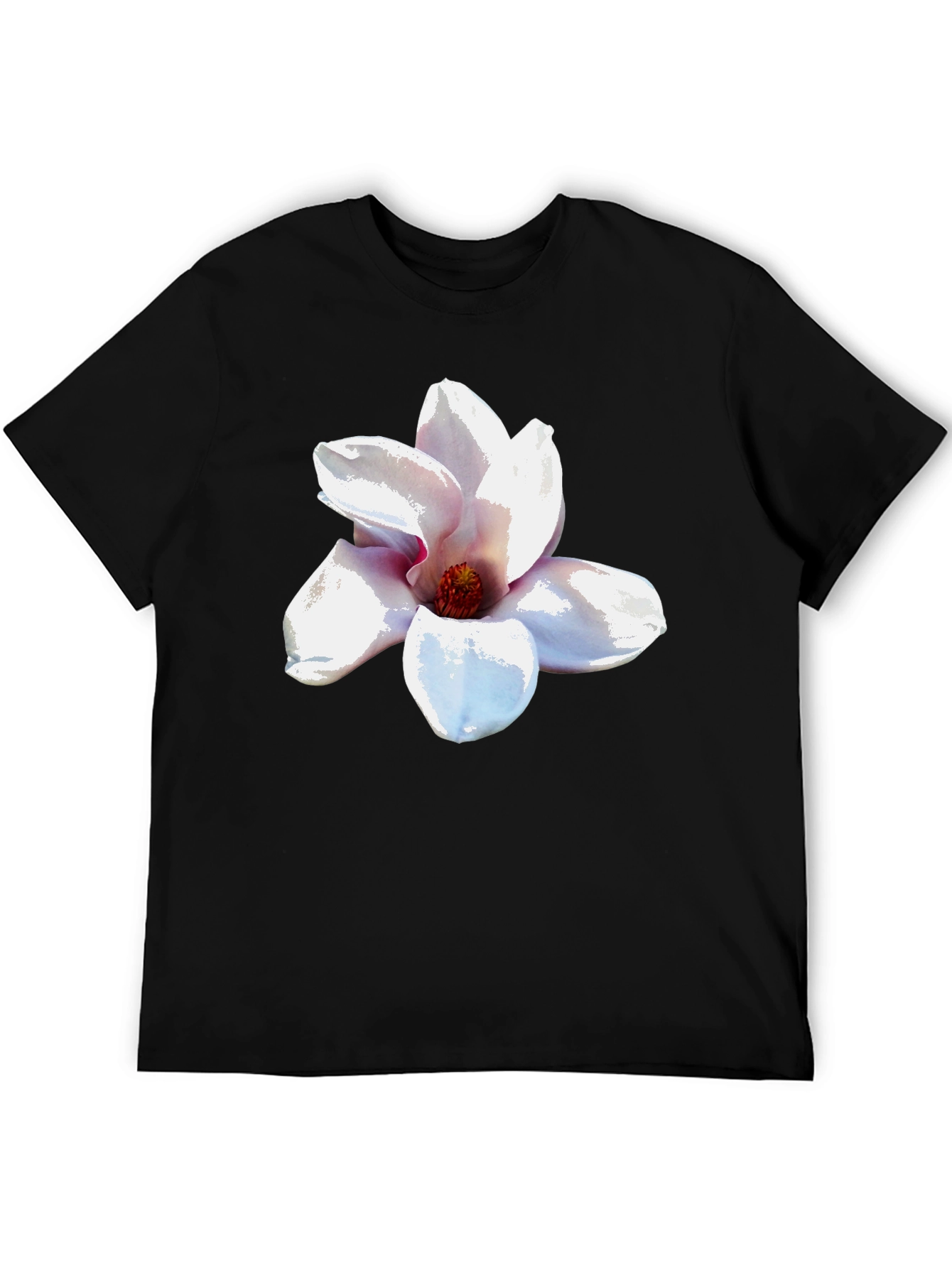 Magnolia Blossom Black T-Shirt