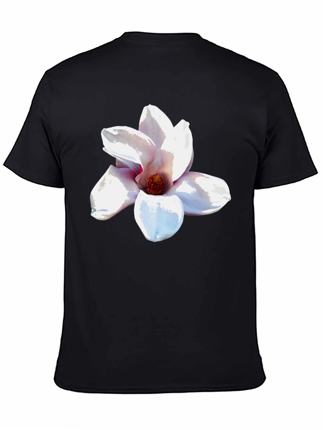 Magnolia Blossom Black T-Shirt