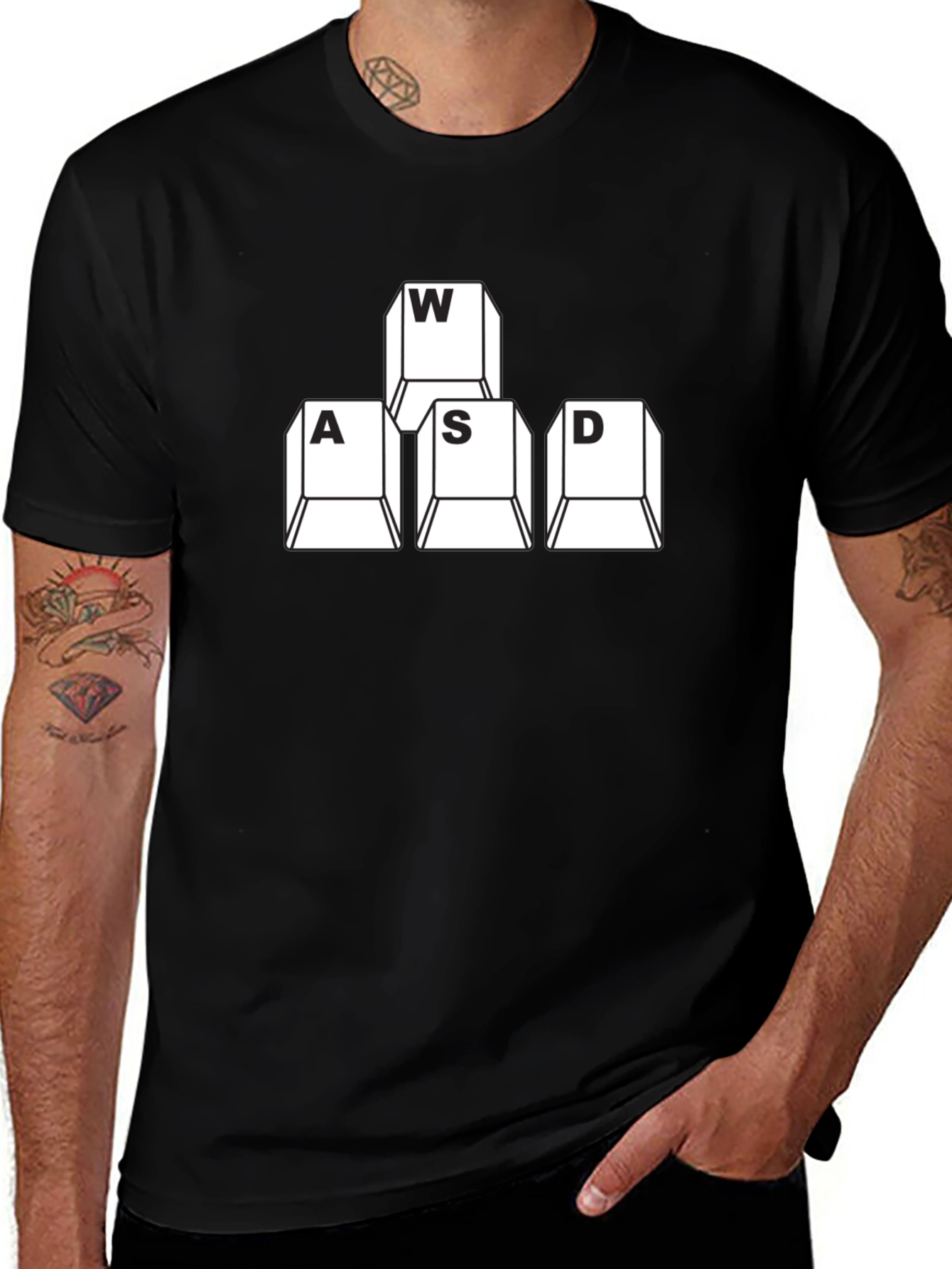 Gamer WASD Keys T-Shirt - PC Gaming Apparel