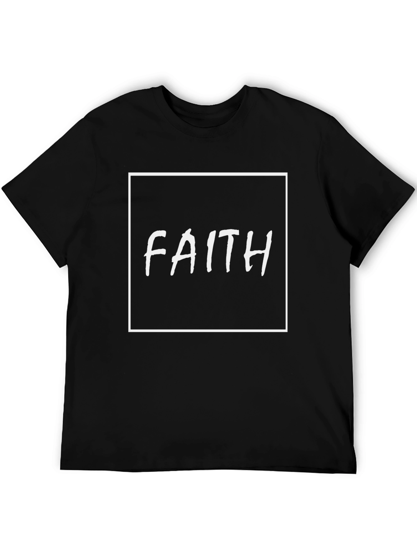Faith Graphic Tee - Black Cotton Blend T-Shirt