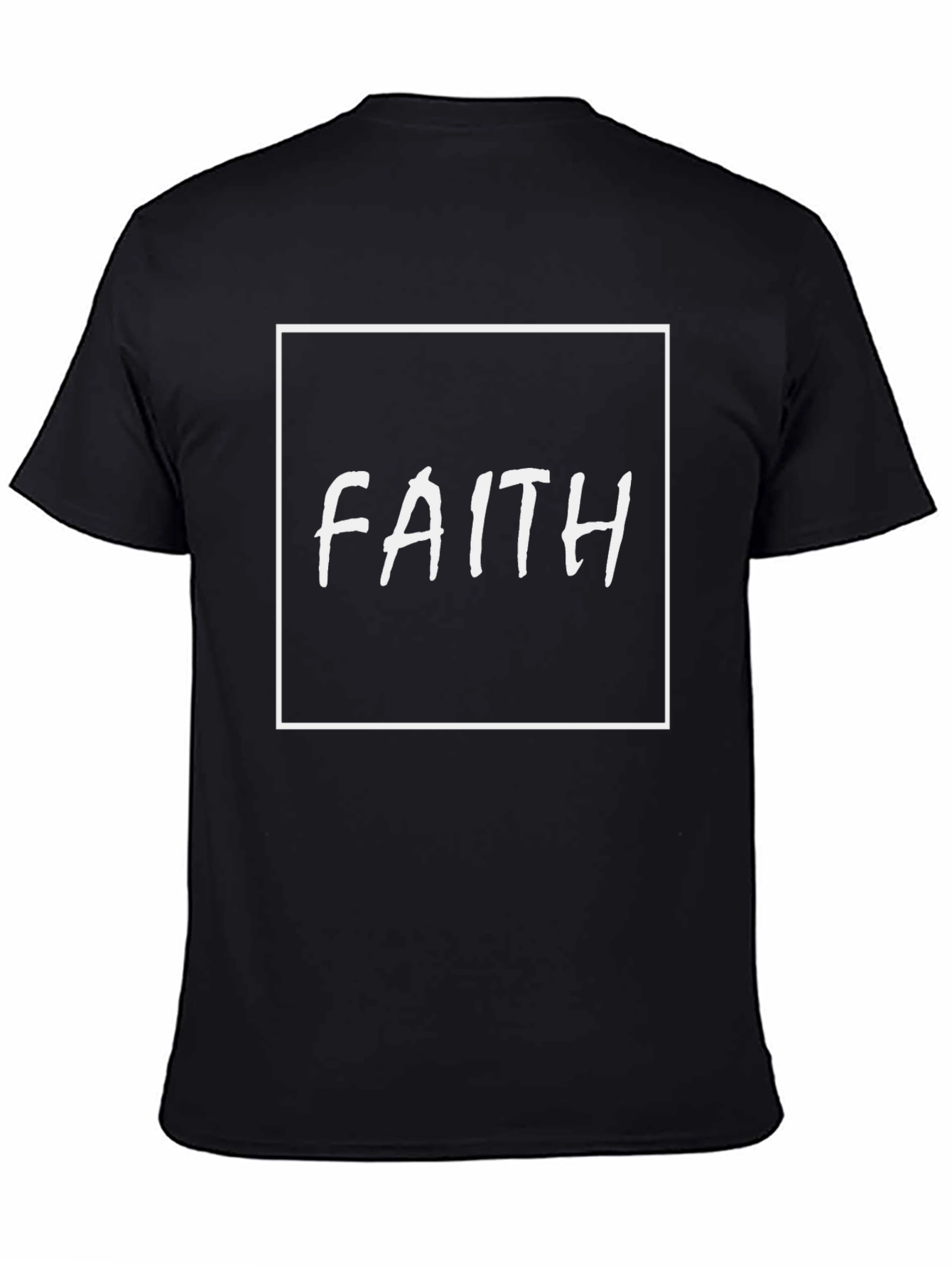 Faith Graphic Tee - Black Cotton Blend T-Shirt