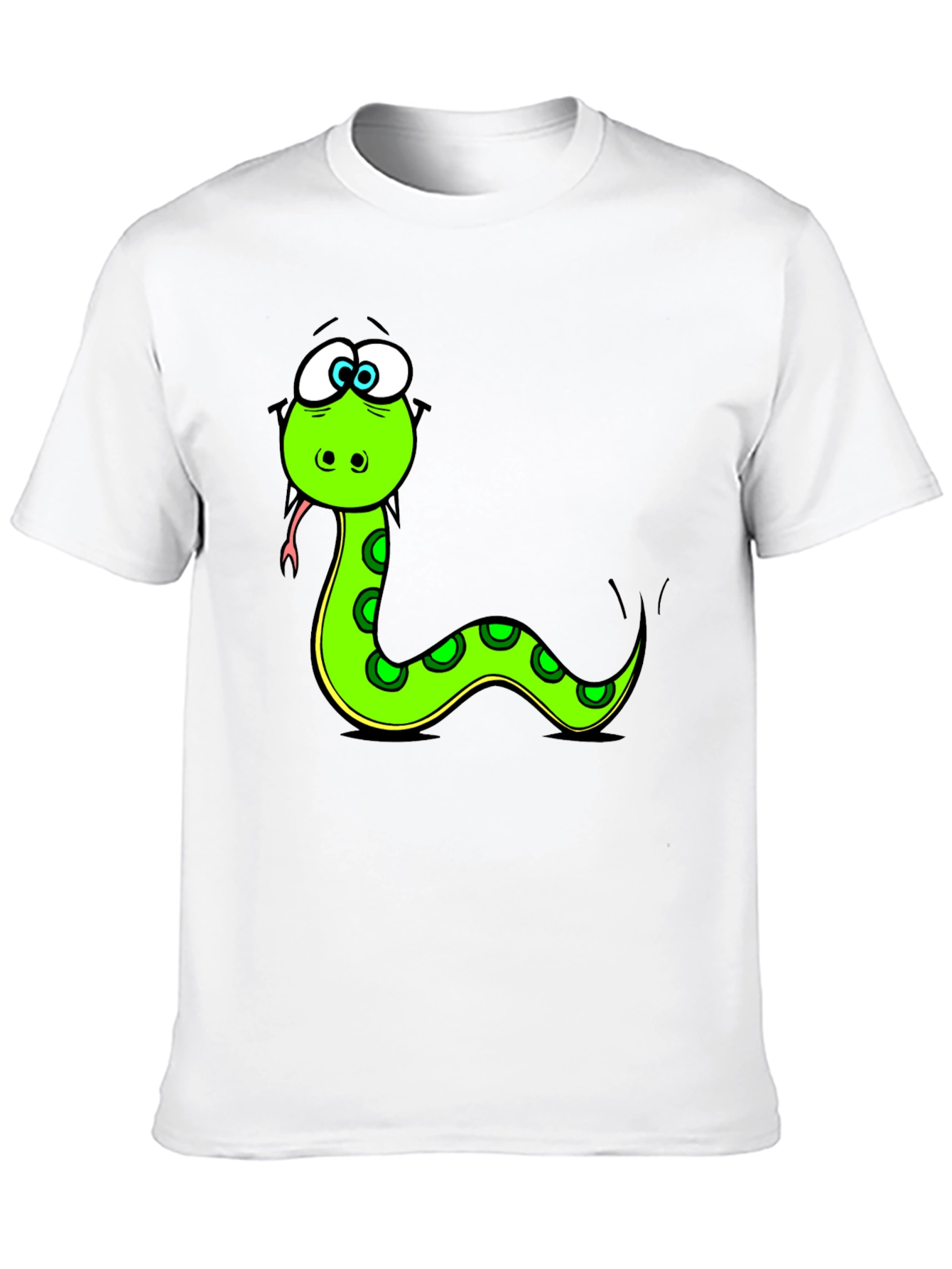 Cartoon Snake Black T-Shirt