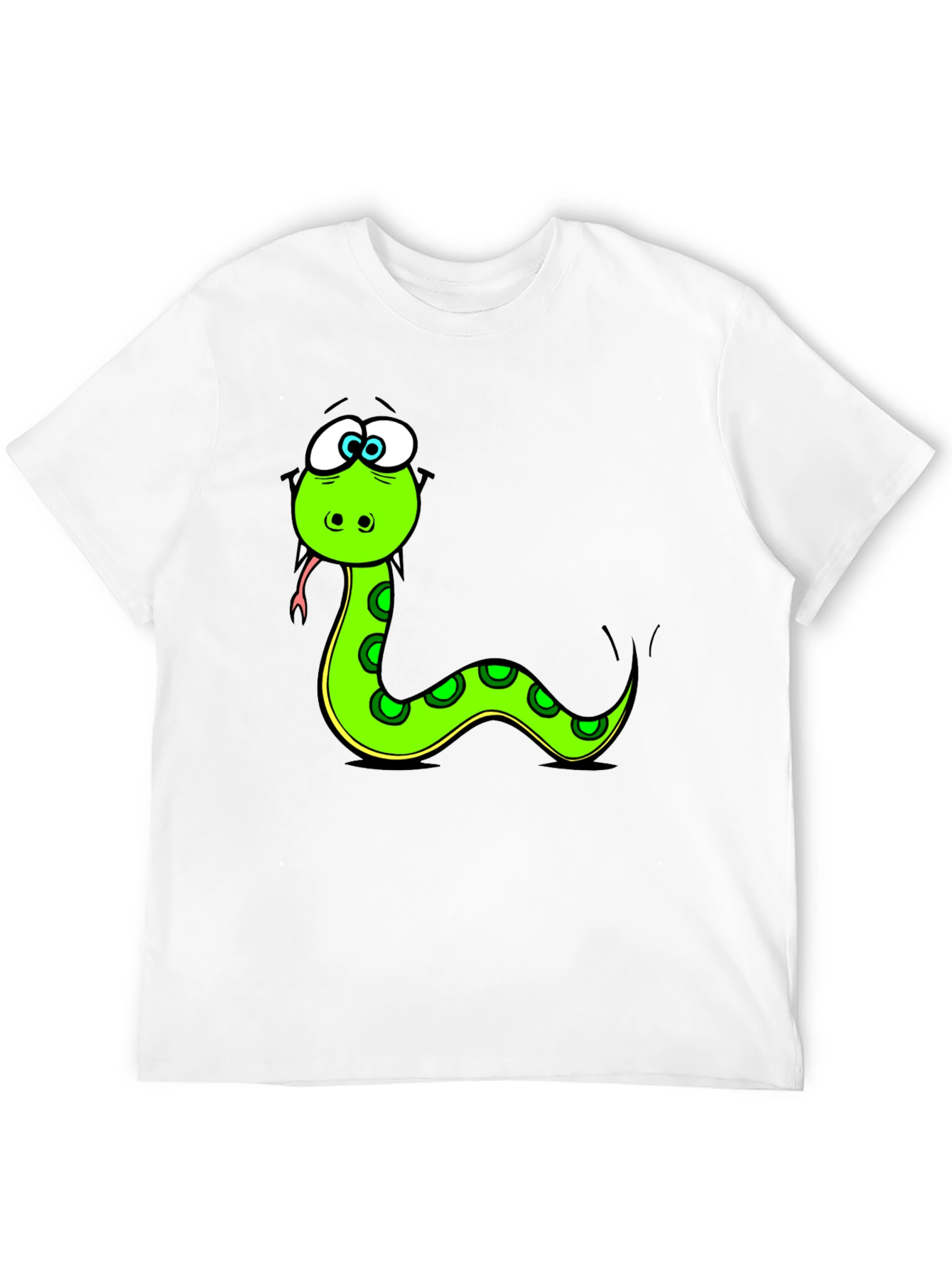 Cartoon Snake Black T-Shirt