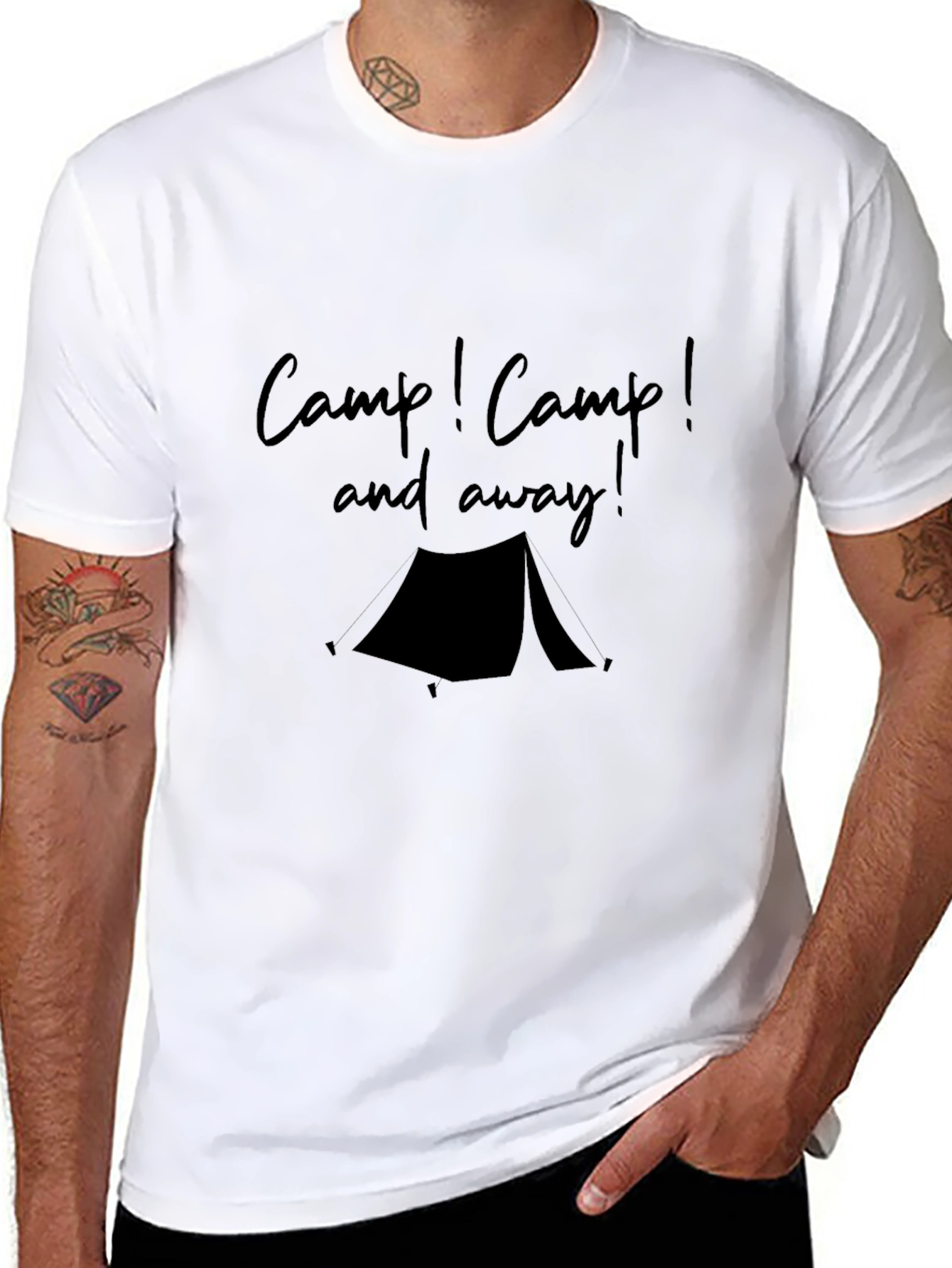 Camp! Camp! and away! Black Tee
