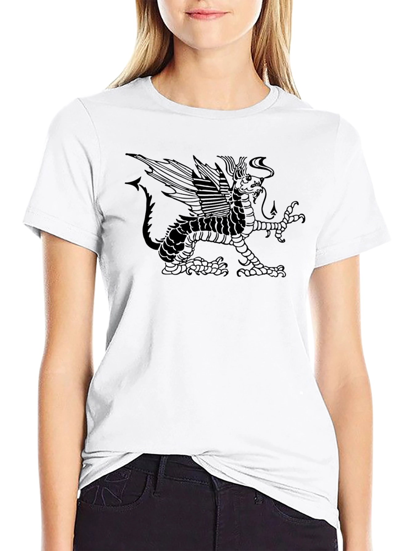 Black Gryphon Graphic Tee - Unique Design