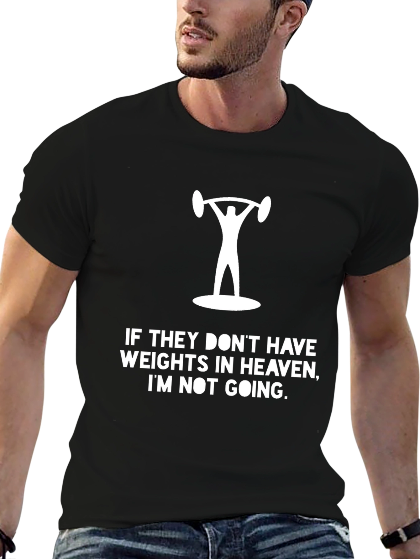 Weightlifting Heaven T-Shirt - Funny Gym Workout Tee