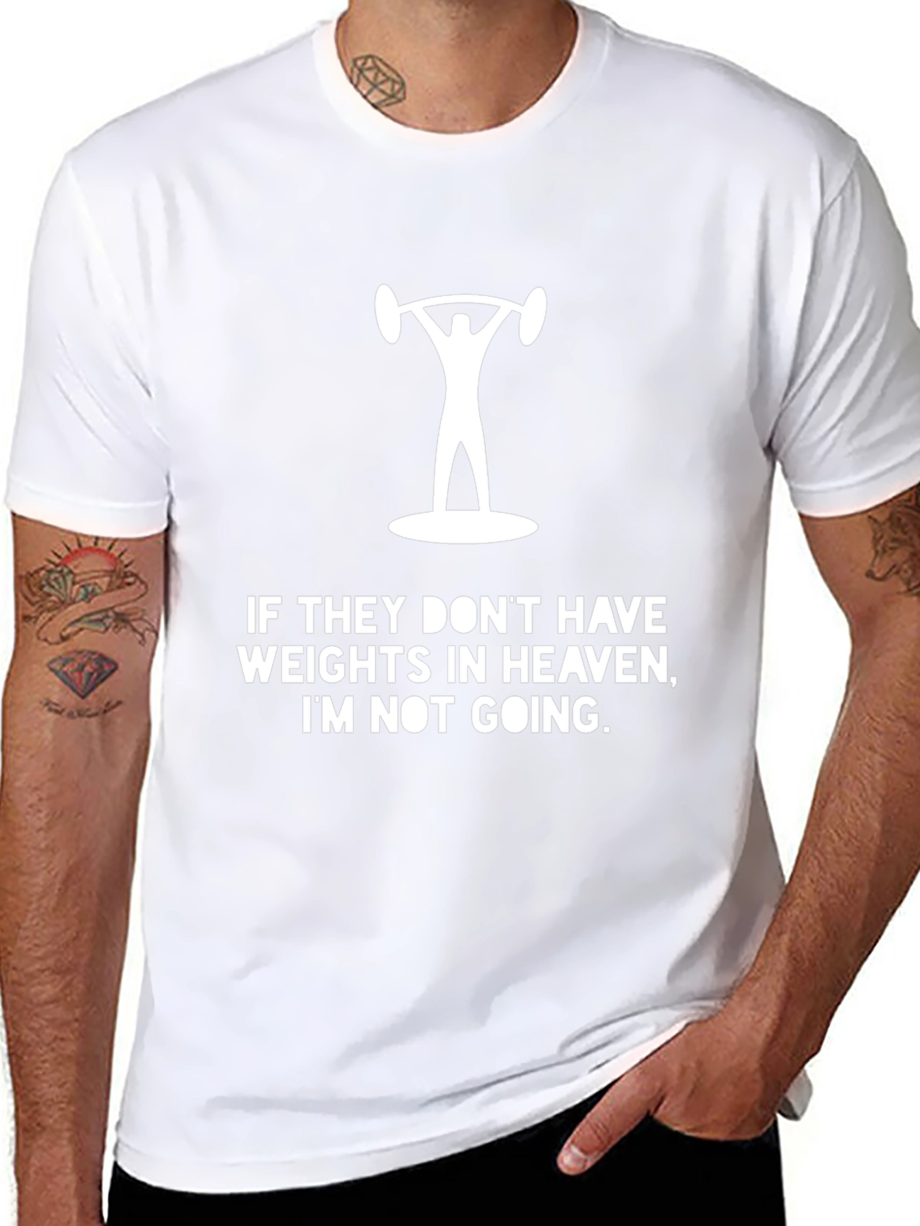 Weightlifting Heaven T-Shirt - Funny Gym Workout Tee