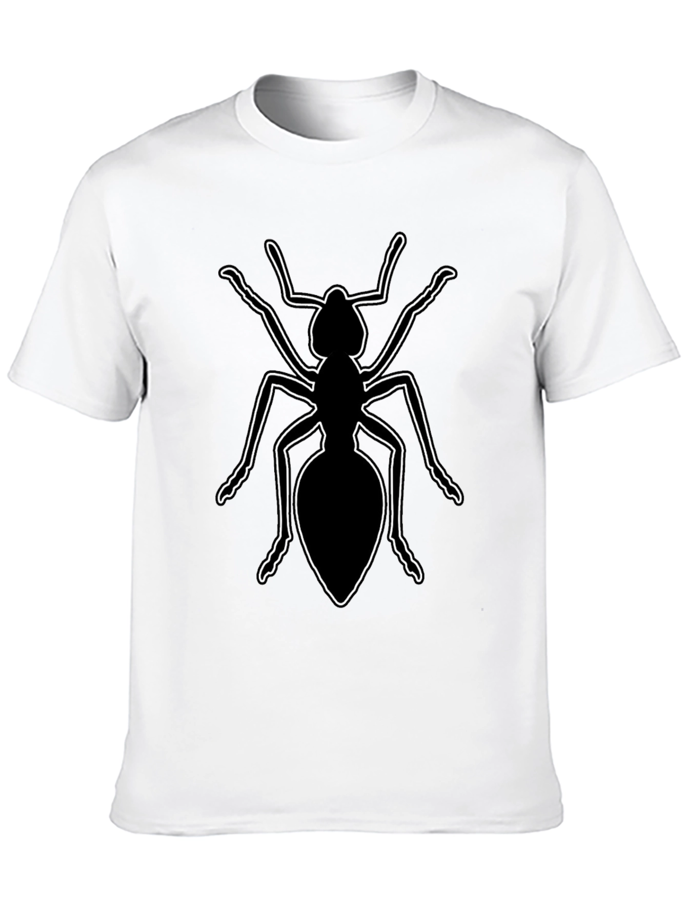 Ant Graphic Tee - Black Cotton Casual Shirt
