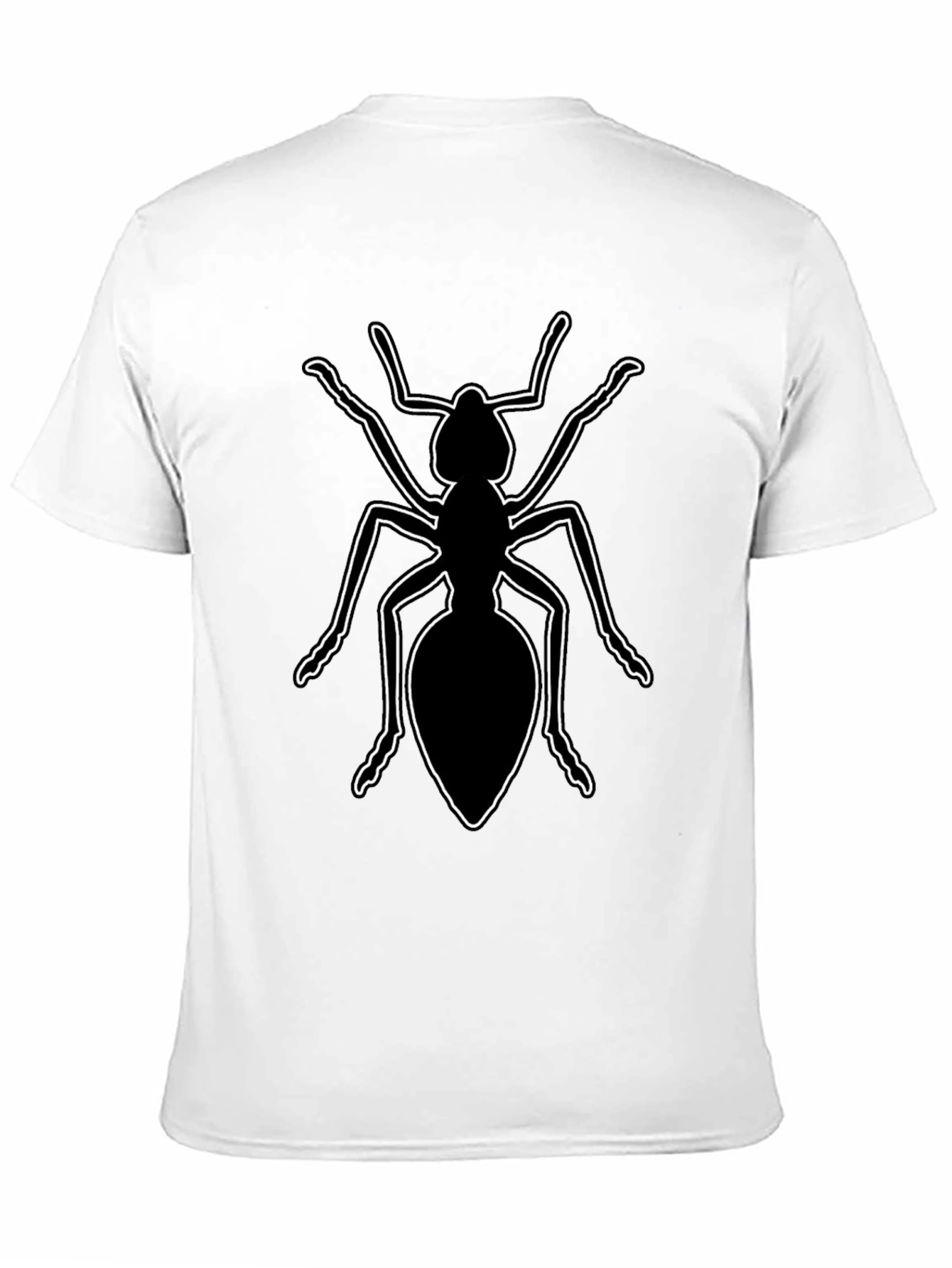 Ant Graphic Tee - Black Cotton Casual Shirt