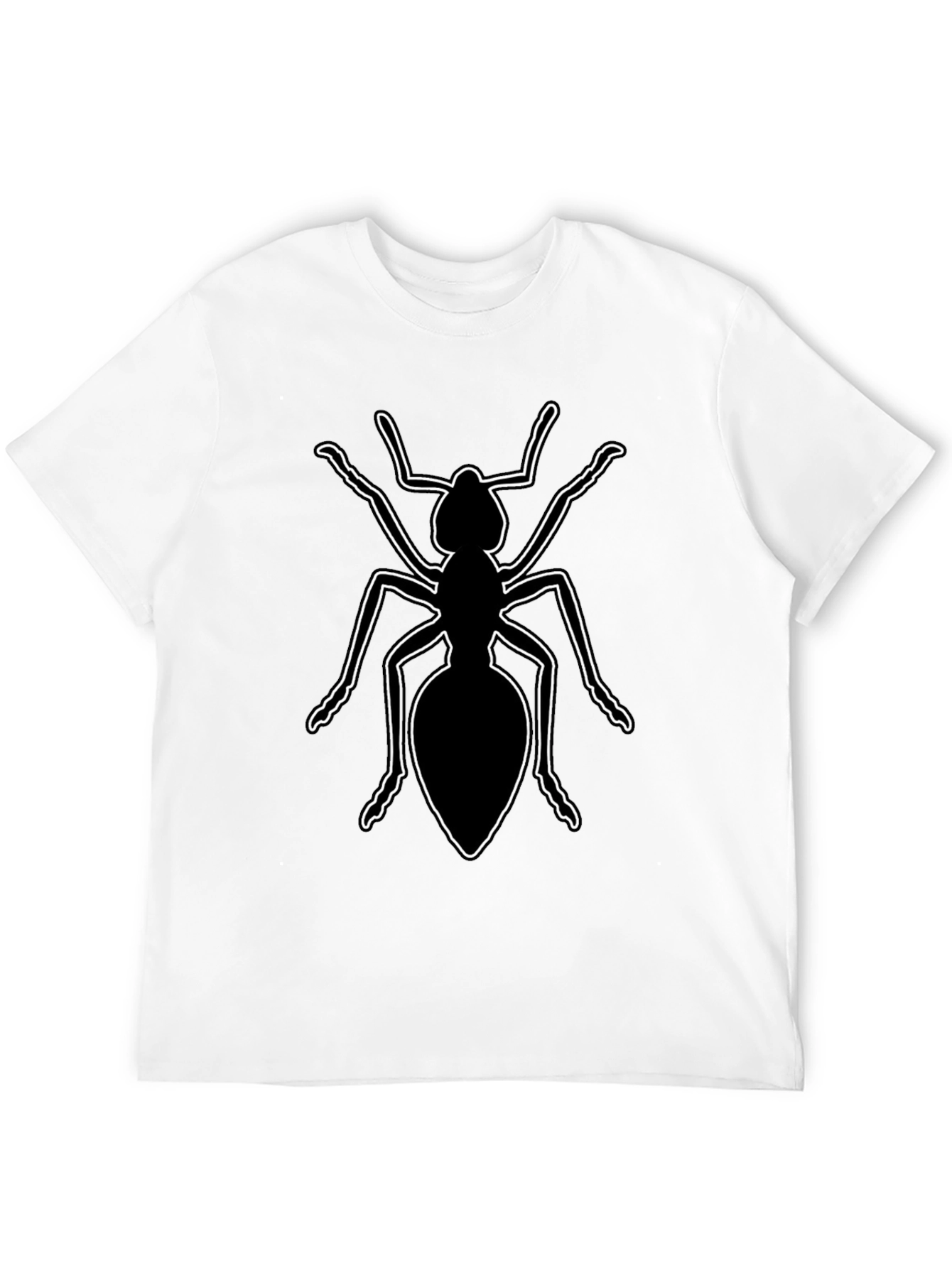 Ant Graphic Tee - Black Cotton Casual Shirt