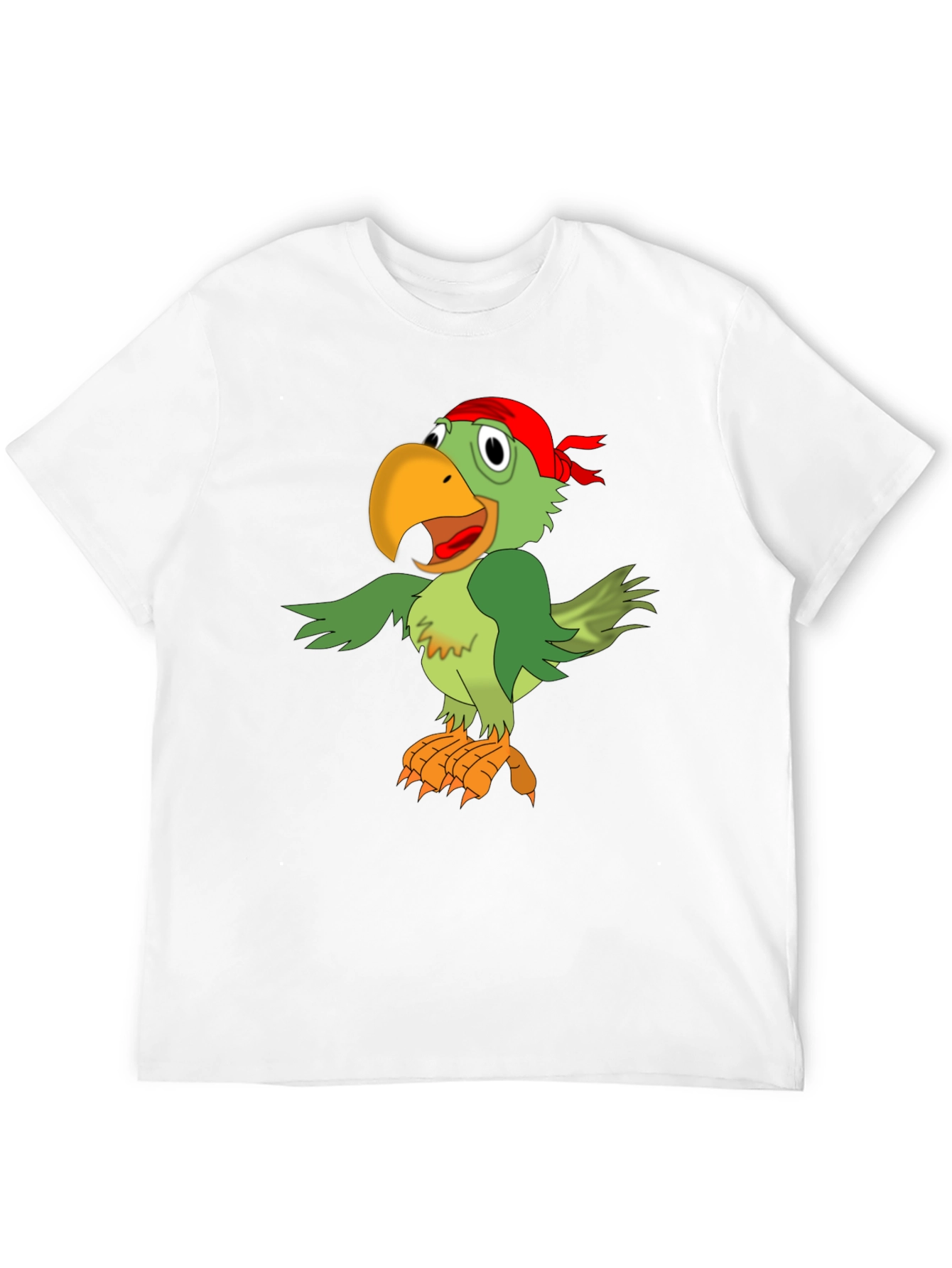 Parrot Pirate Graphic Tee - Mens Black T-Shirt