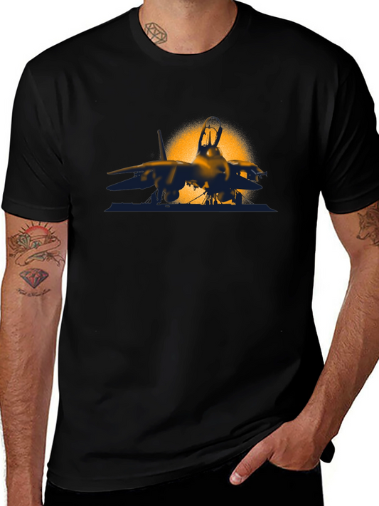 Jet Fighter Graphic T-Shirt - Premium Cotton Blend