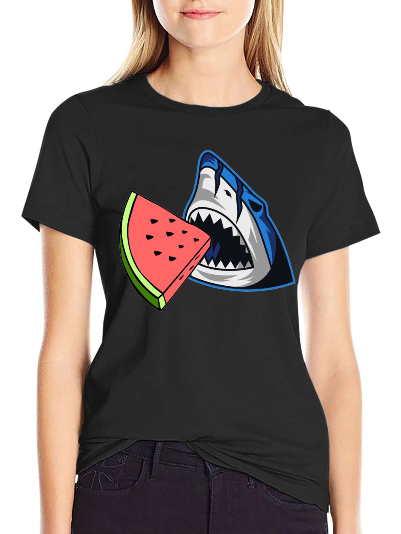 Shark Watermelon Graphic Tee