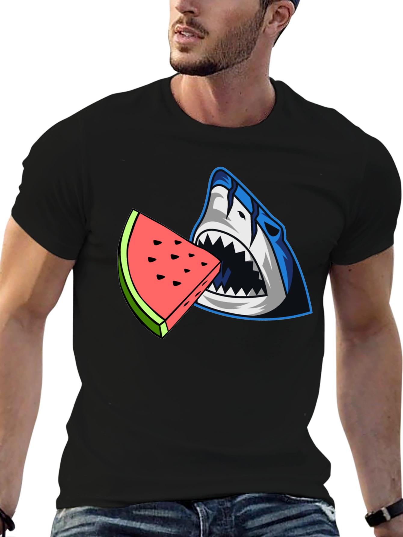 Shark Watermelon Graphic Tee