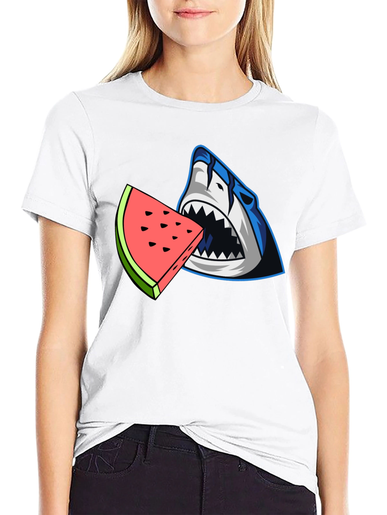 Shark Watermelon Graphic Tee