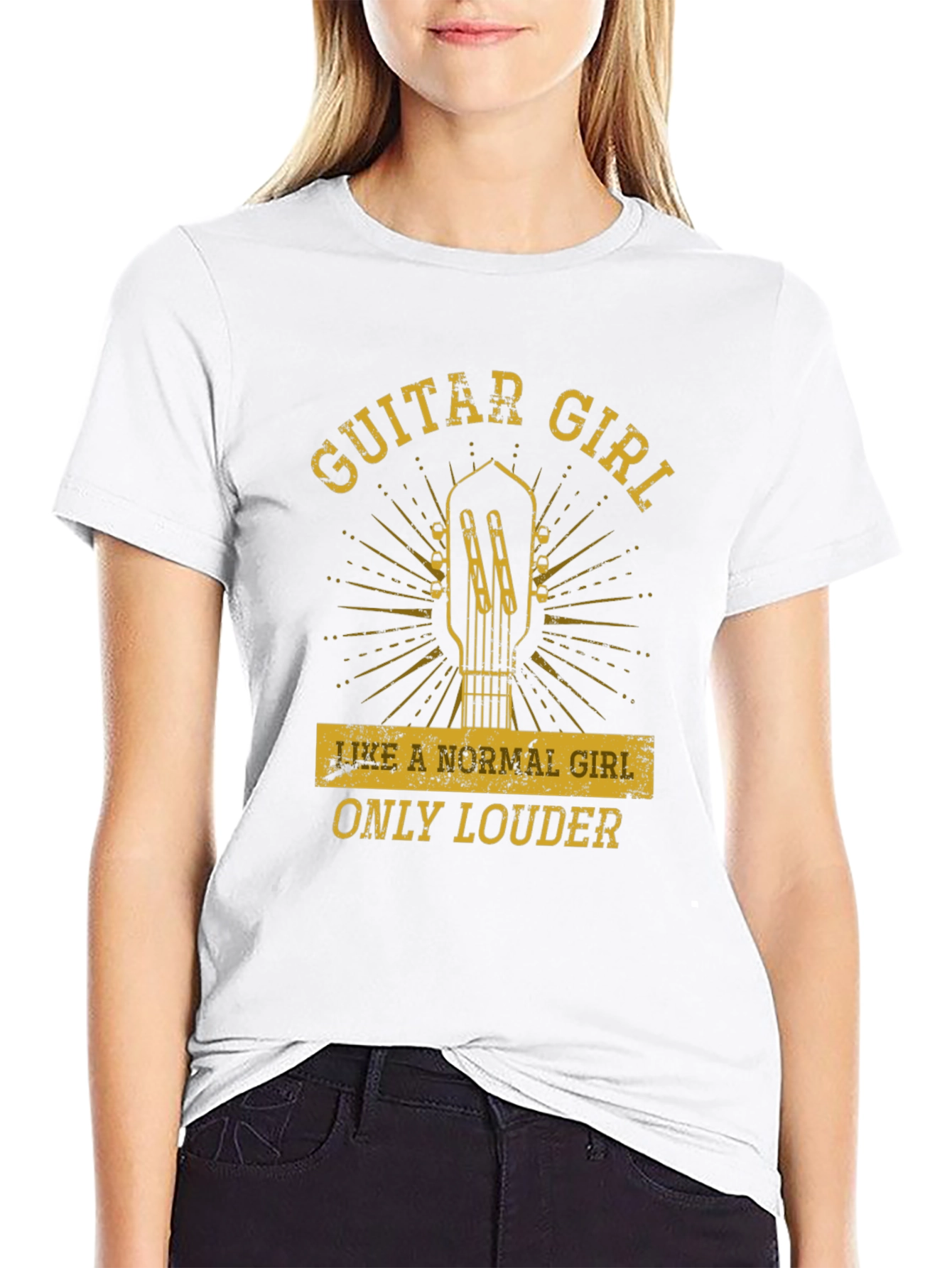 Guitar Girl T-Shirt - Musician Tee