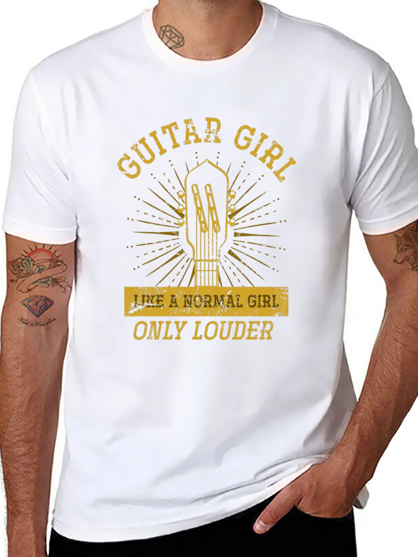 Guitar Girl T-Shirt - Musician Tee