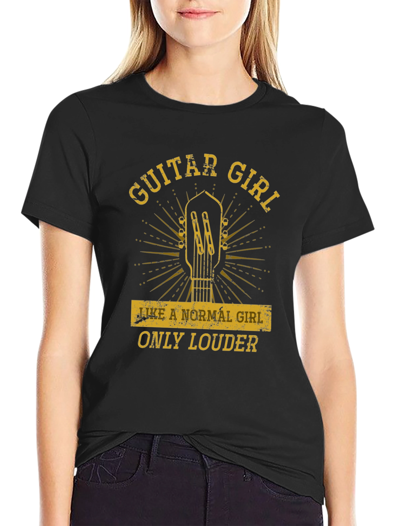 Guitar Girl T-Shirt - Musician Tee