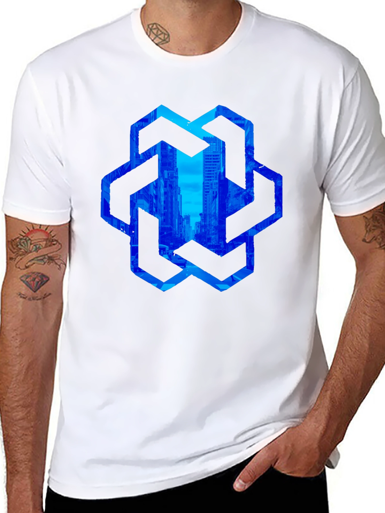 Urban Hexagon T-Shirt - Black