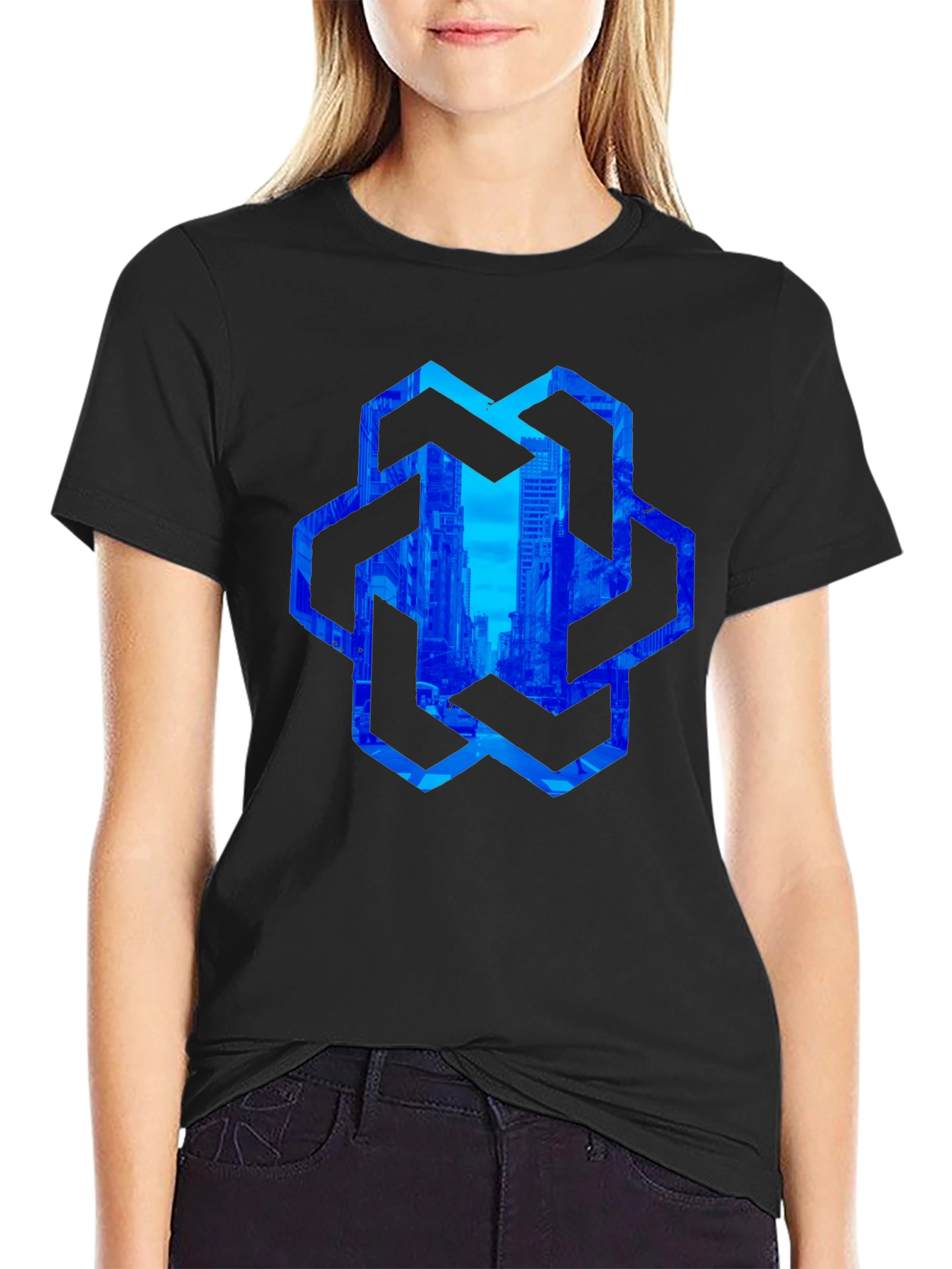 Urban Hexagon T-Shirt - Black